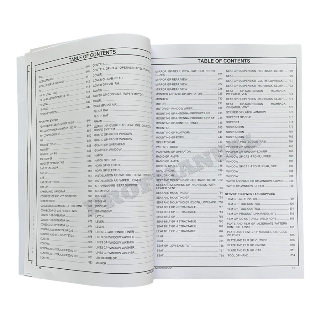 Caterpillar Cat 316F L Excavator Parts Catalog Manual ser XAD1-Up W7N1-Up