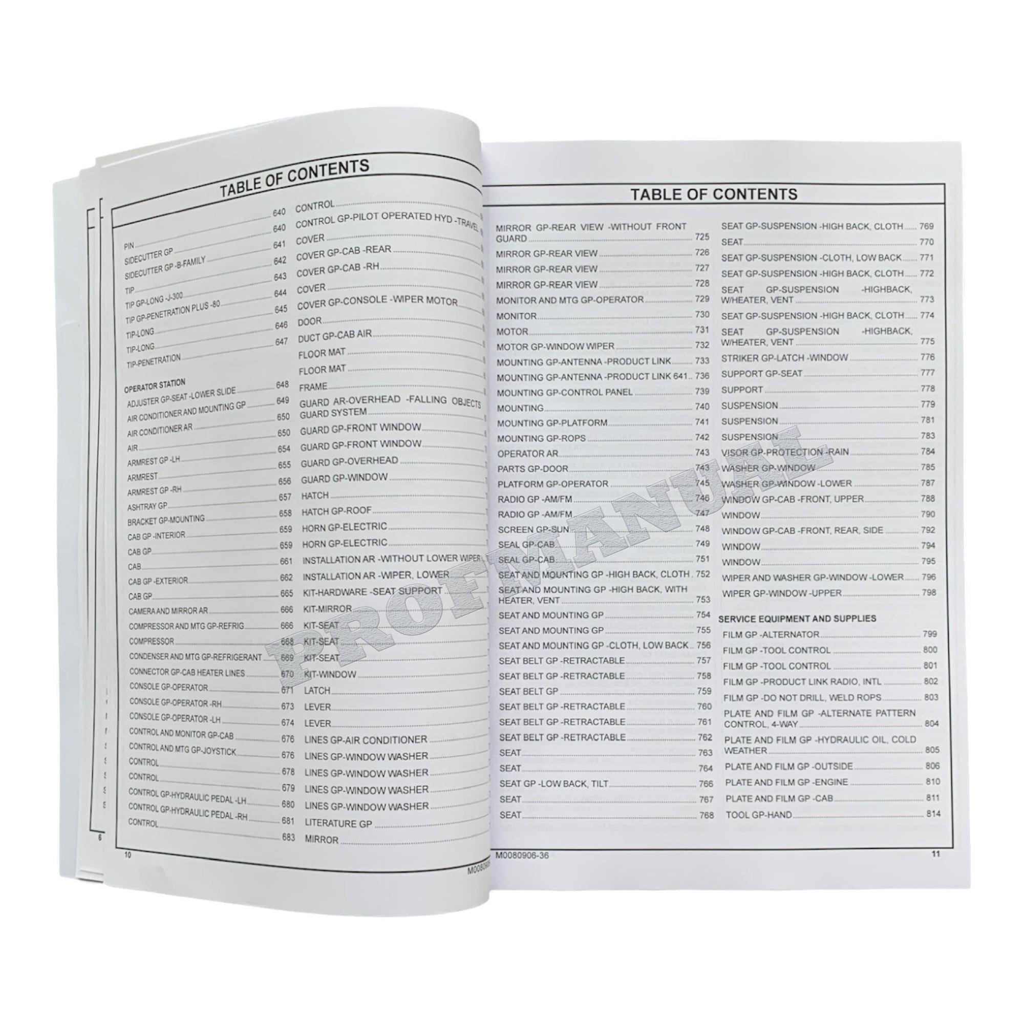 Caterpillar Cat 316F L Excavator Parts Catalog Manual ser XAD1-Up W7N1-Up