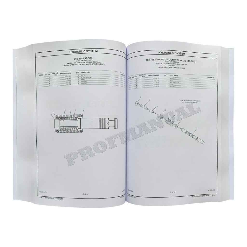 Caterpillar Cat 316F L Excavator Parts Catalog Manual ser XAD1-Up W7N1-Up