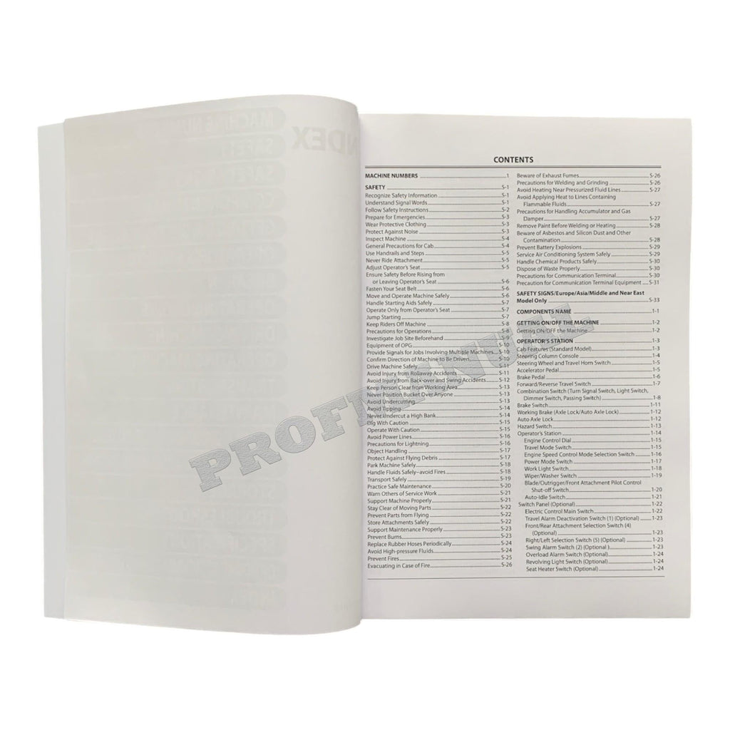 HITACHI ZX ZAXIS 140W-3 190W-3 210W-3 EXCAVATOR OPERATORS MANUAL