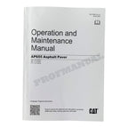 Manual de mantenimiento del operador de la pavimentadora de asfalto Caterpillar AP655