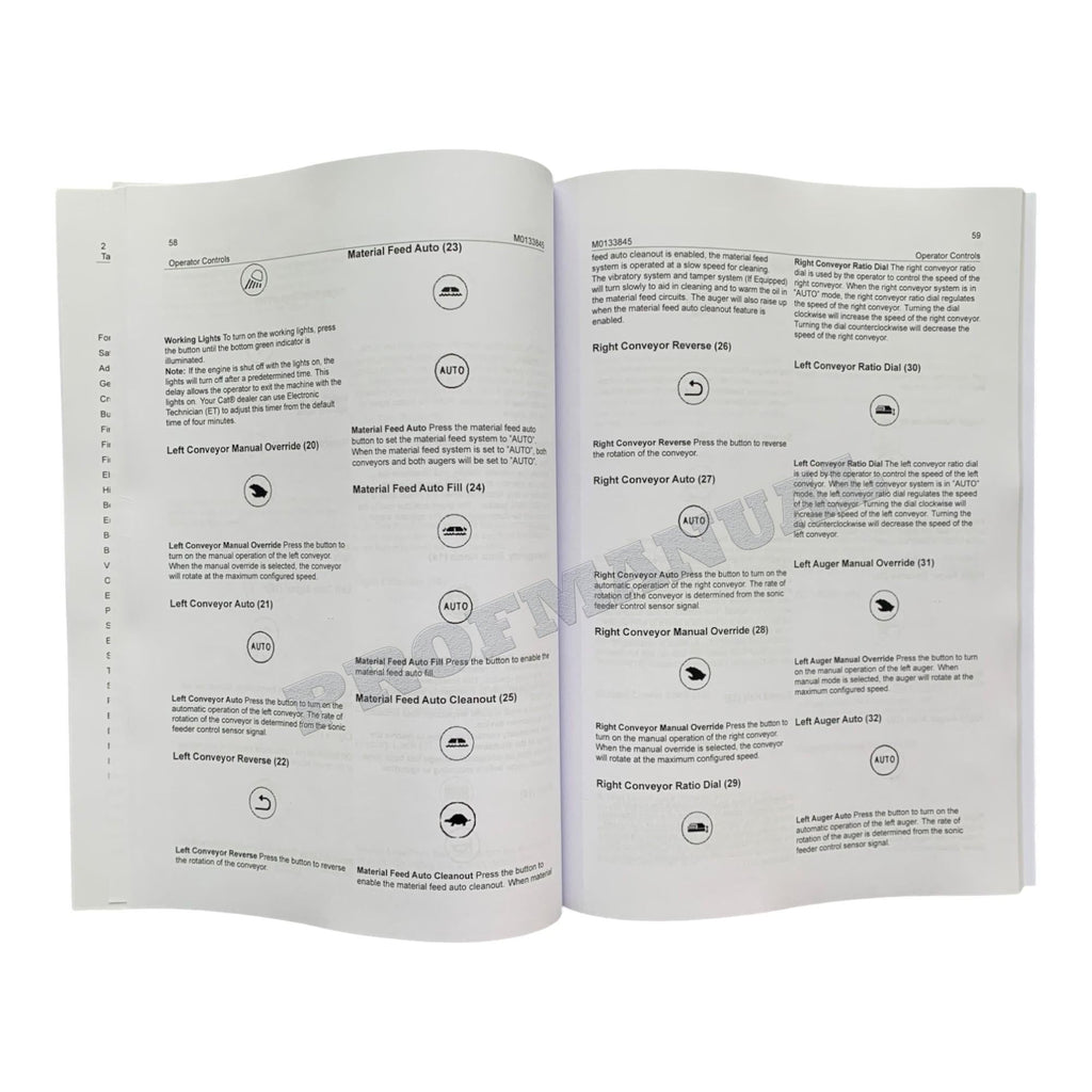 Manual de mantenimiento del operador de la pavimentadora de asfalto Caterpillar AP655