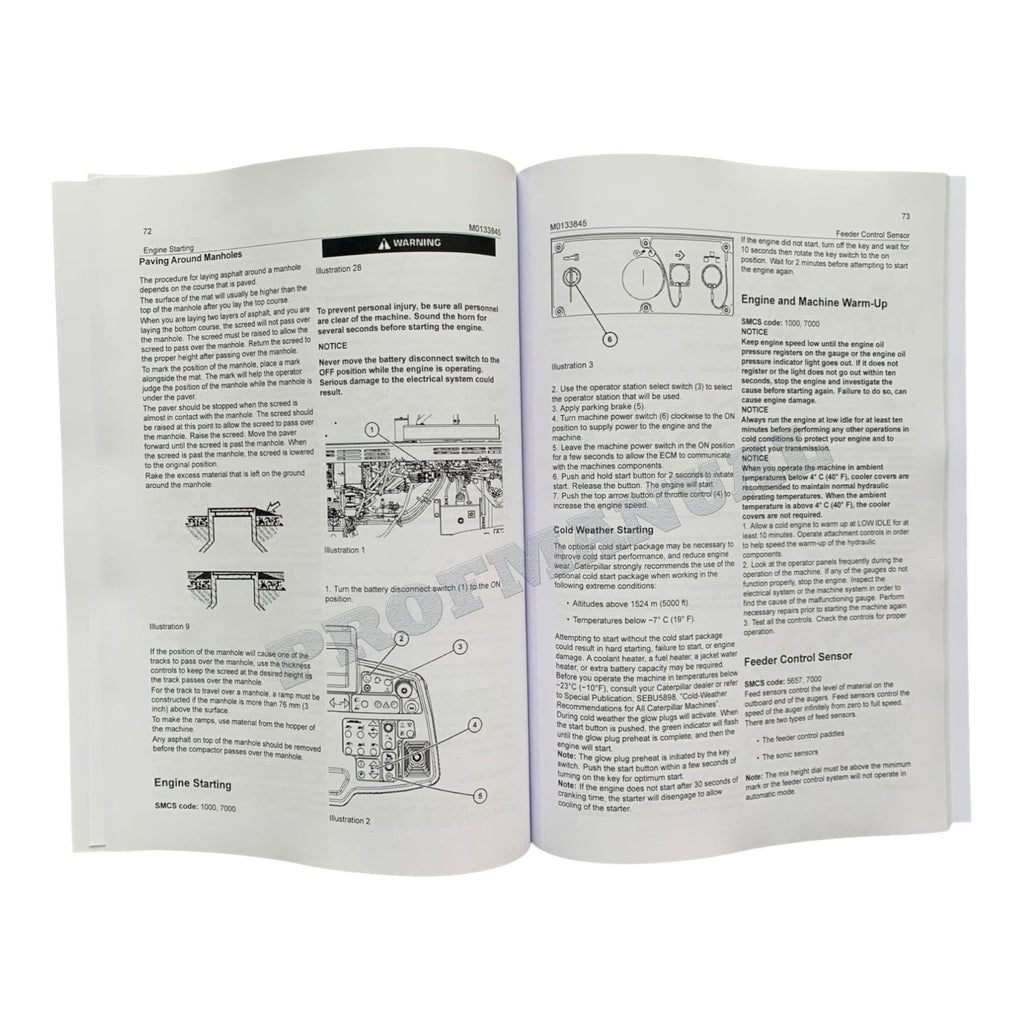 Manual de mantenimiento del operador de la pavimentadora de asfalto Caterpillar AP655