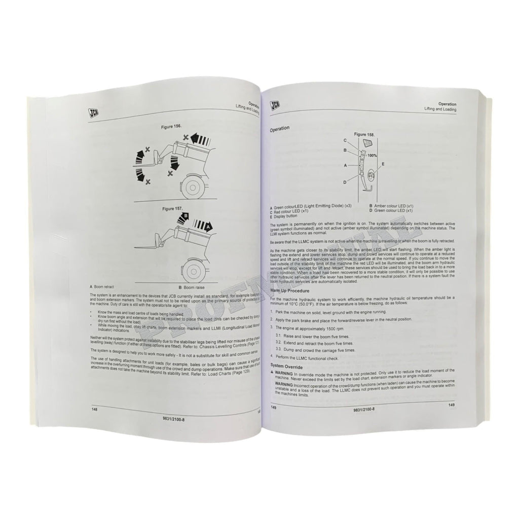 JCB 533-105 535-v125 535-v140 540-140 540-170 Telescopic Handler Operators Manual