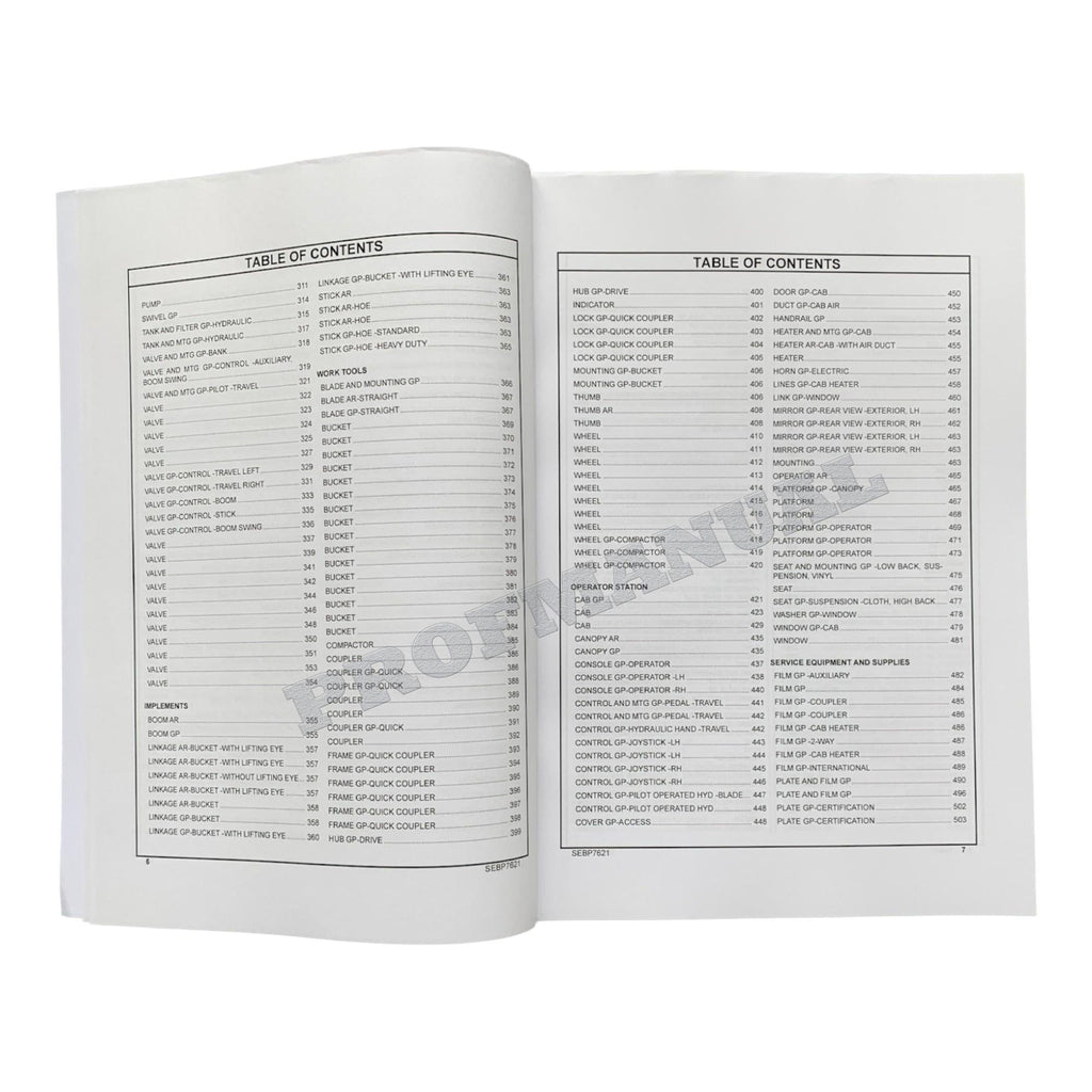 Caterpillar Cat 303E CR Mini Hydraulic Excavator Parts Catalog Manual SGE1-Up