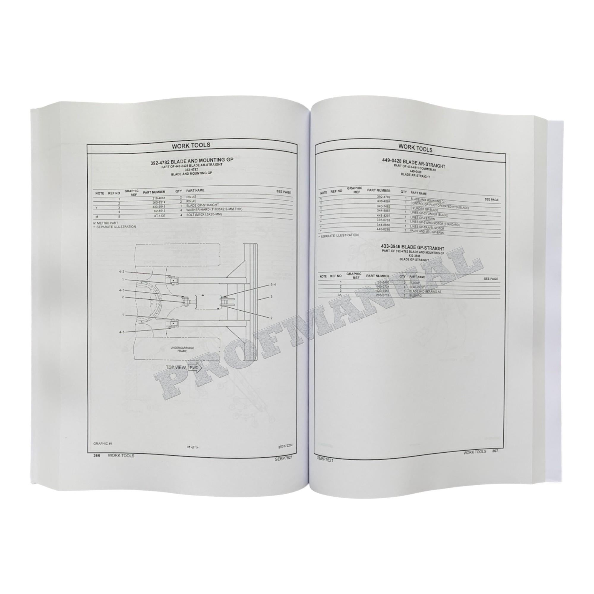 Caterpillar Cat 303E CR Mini Hydraulic Excavator Parts Catalog Manual SGE1-Up