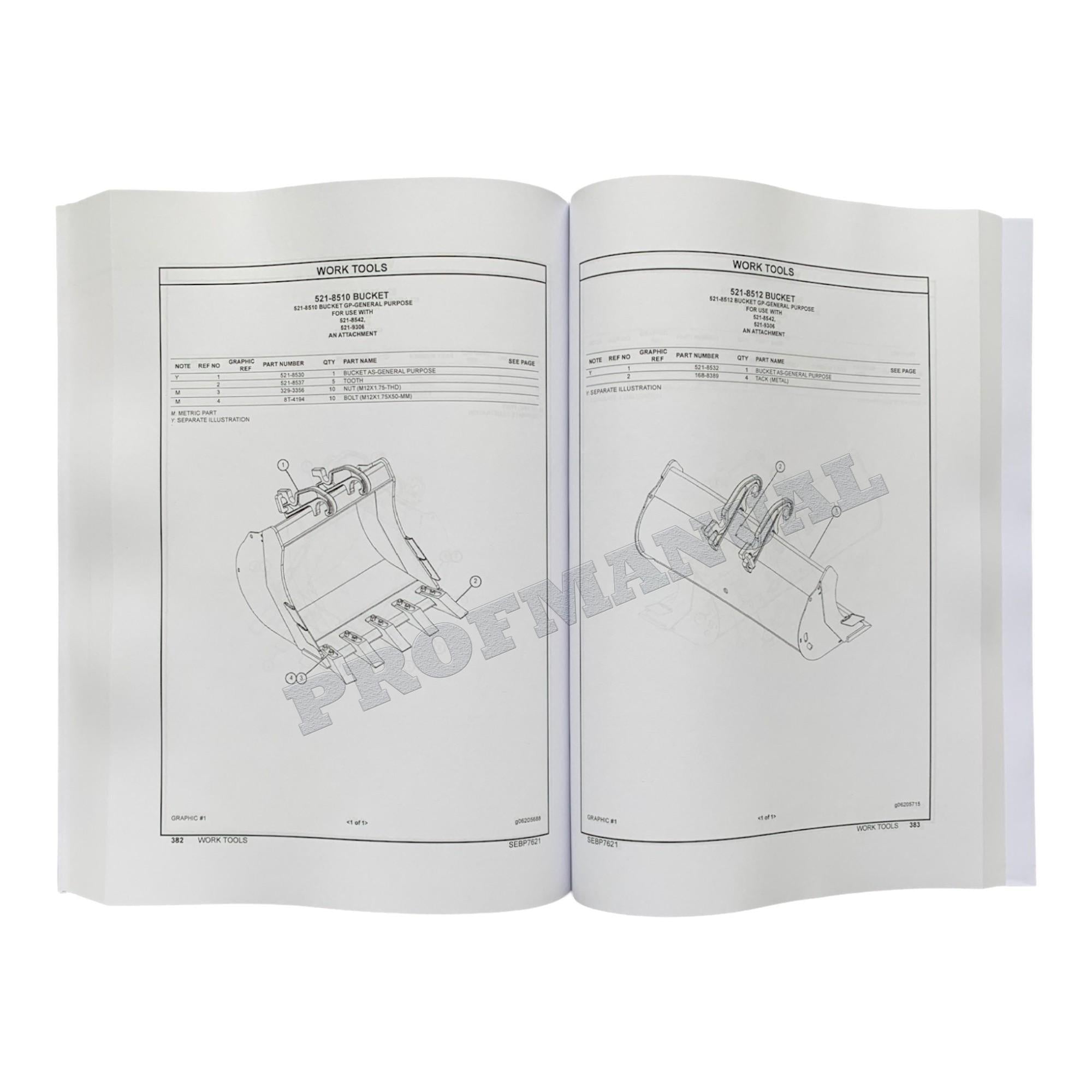 Caterpillar Cat 303E CR Mini Hydraulic Excavator Parts Catalog Manual SGE1-Up