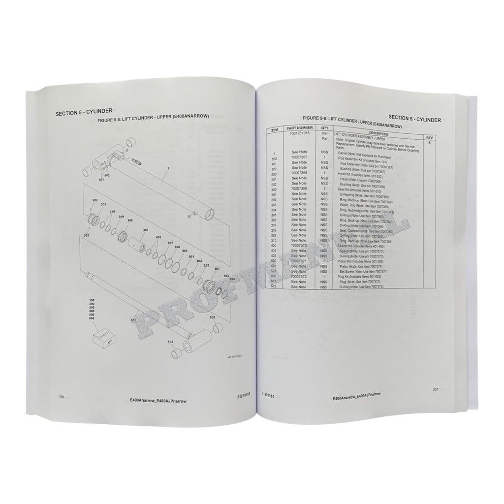 JLG E400AJPnarrow E400Anarrow Boom Lift Parts Catalog Manual 31219183