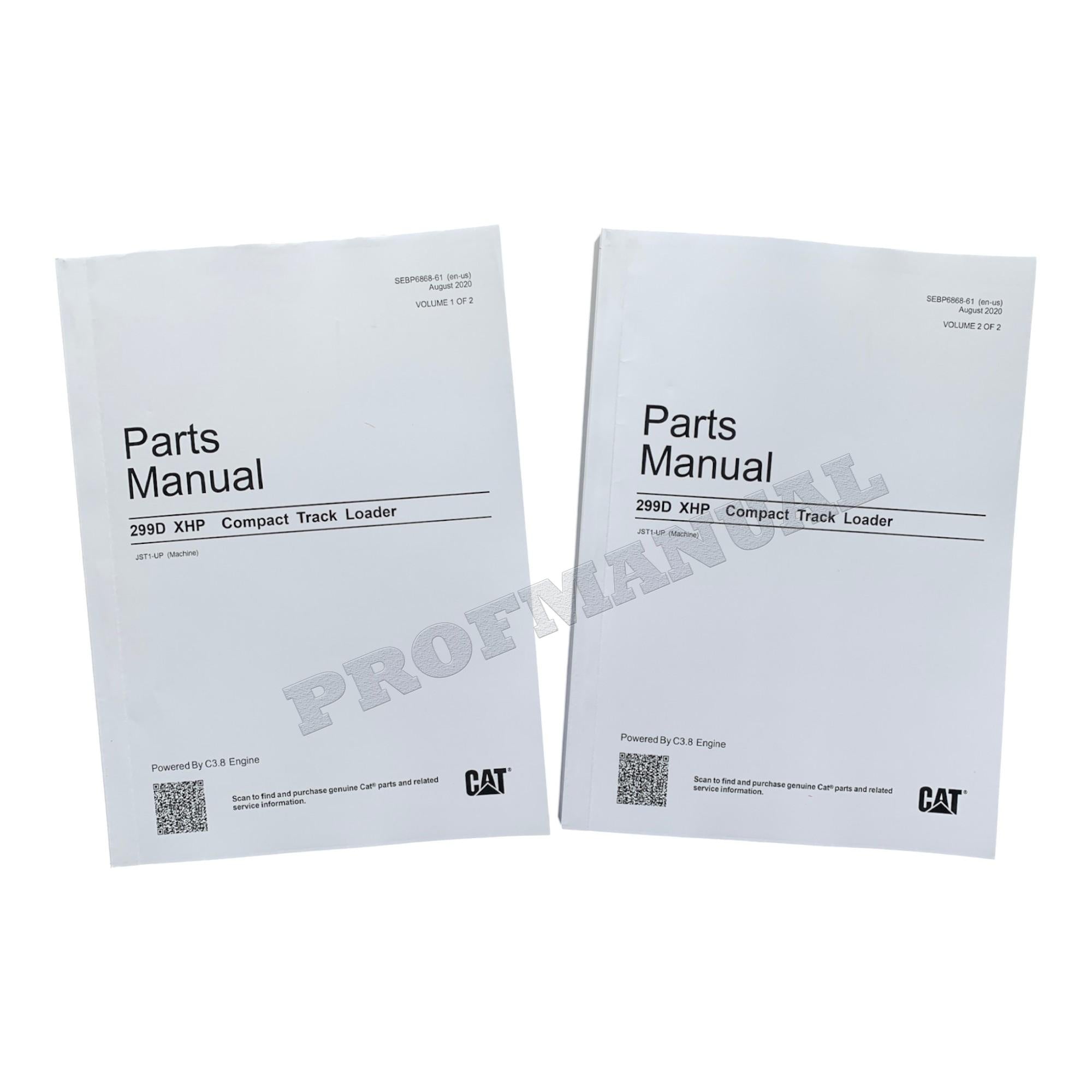 Caterpillar Cat 299D XHP Compact Track Loader Parts Catalog Manual