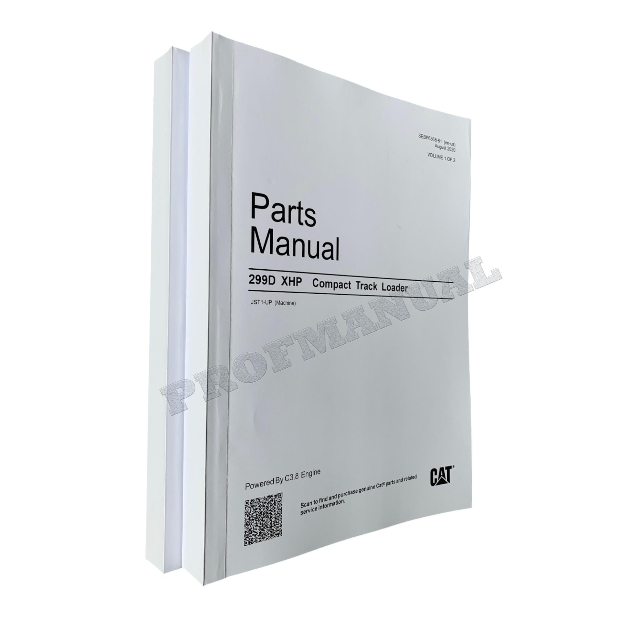 Caterpillar Cat 299D XHP Compact Track Loader Parts Catalog Manual