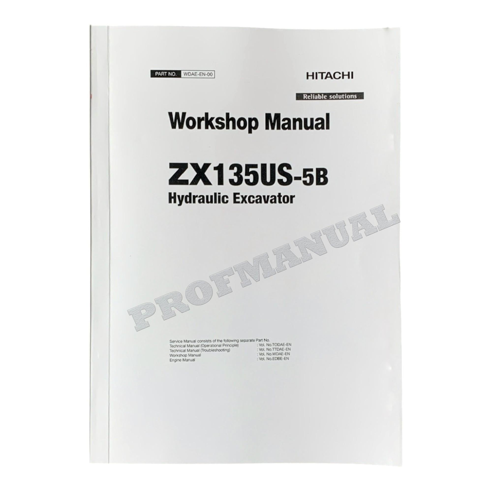 HITACHI ZAXIS ZX135US-5B Excavator Workshop Service Manual