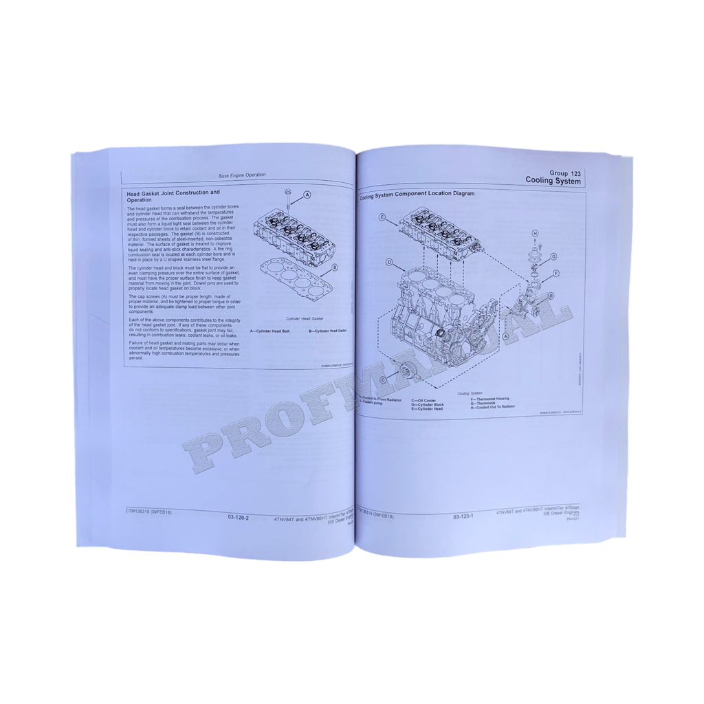 John Deere Yanmar 4TNV84T 4TNV86HT Engine REPAIR SERVICE MANUAL CTM136319