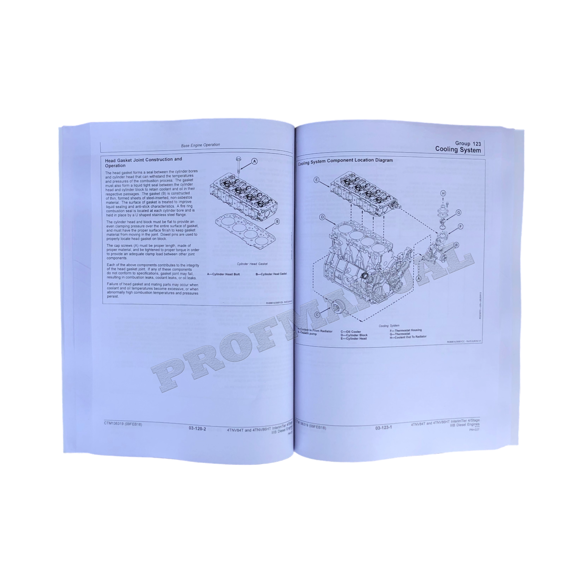 John Deere Yanmar 4TNV84T 4TNV86HT Engine REPAIR SERVICE MANUAL CTM136319
