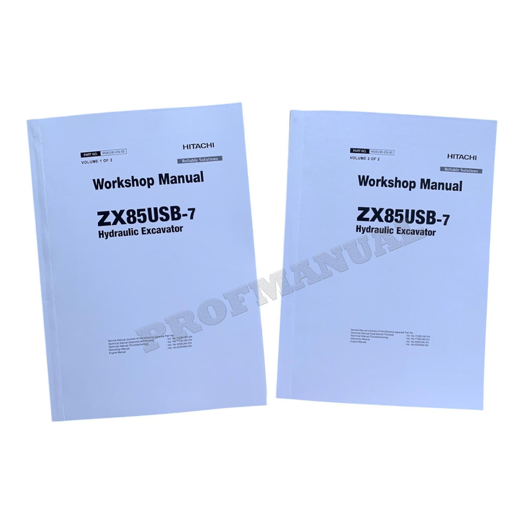 HITACHI ZAXIS ZX85USB-7 Excavator Workshop Service Manual WDEU90-EN-00