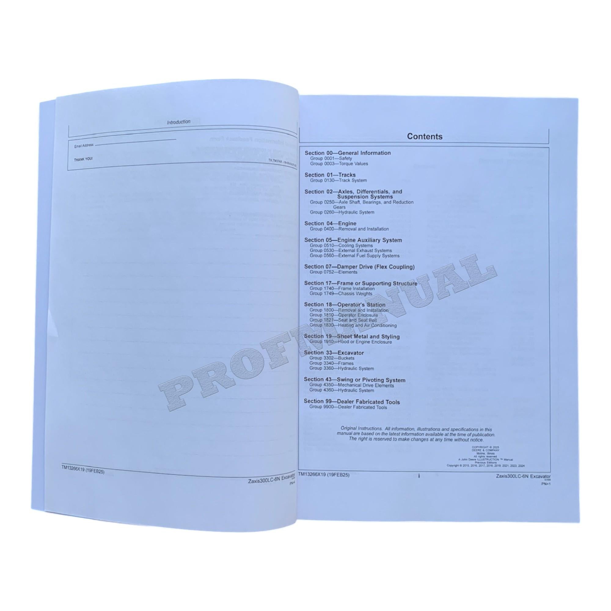 HITACHI ZAXIS 300LC-6N EXCAVATOR REPAIR SERVICE MANUAL SN F840001- +!BONUS!