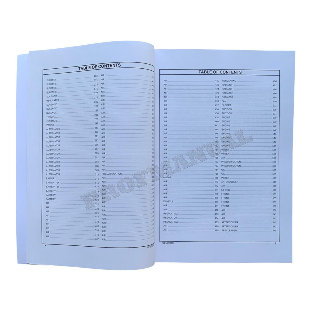 Caterpillar Cat G399 Engine Parts Catalog Manual SN 49C1-260 UEG0038S