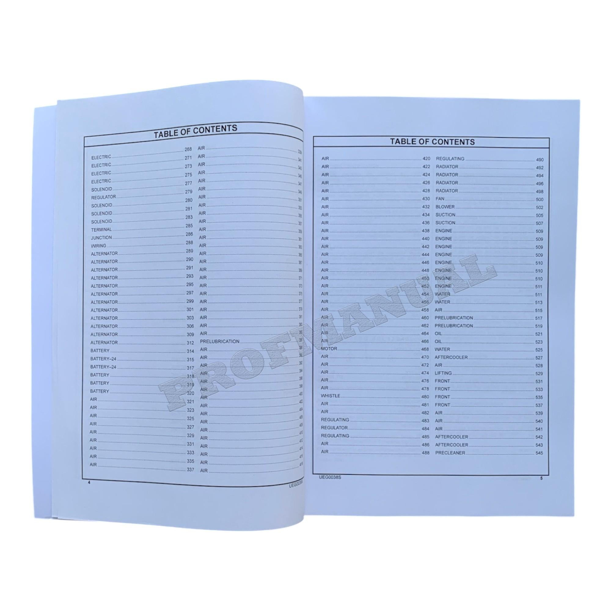 Caterpillar Cat G399 Engine Parts Catalog Manual SN 49C1-260 UEG0038S