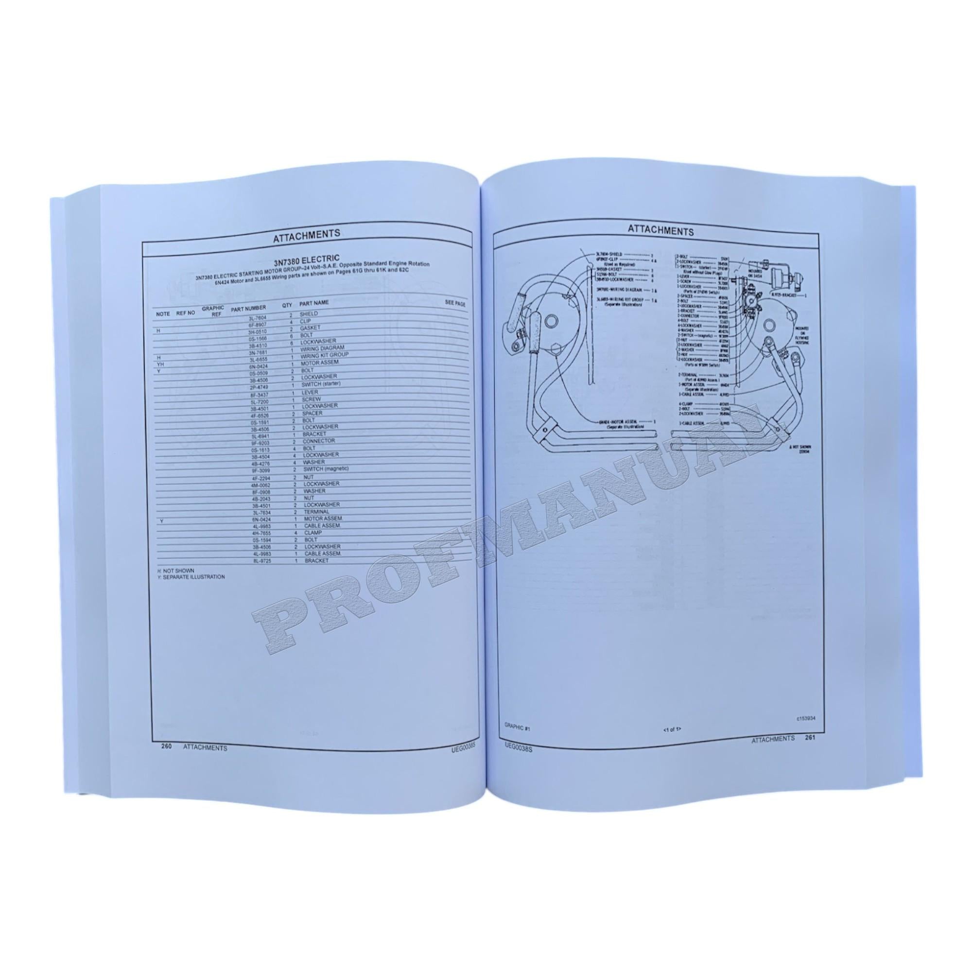 Caterpillar Cat G399 Engine Parts Catalog Manual SN 49C1-260 UEG0038S