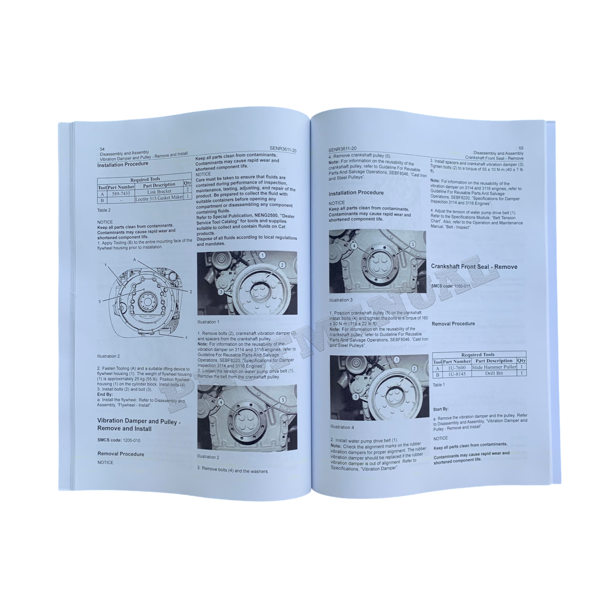 Manual de desmontaje y montaje del motor Caterpillar CAT 3114 3116 3126