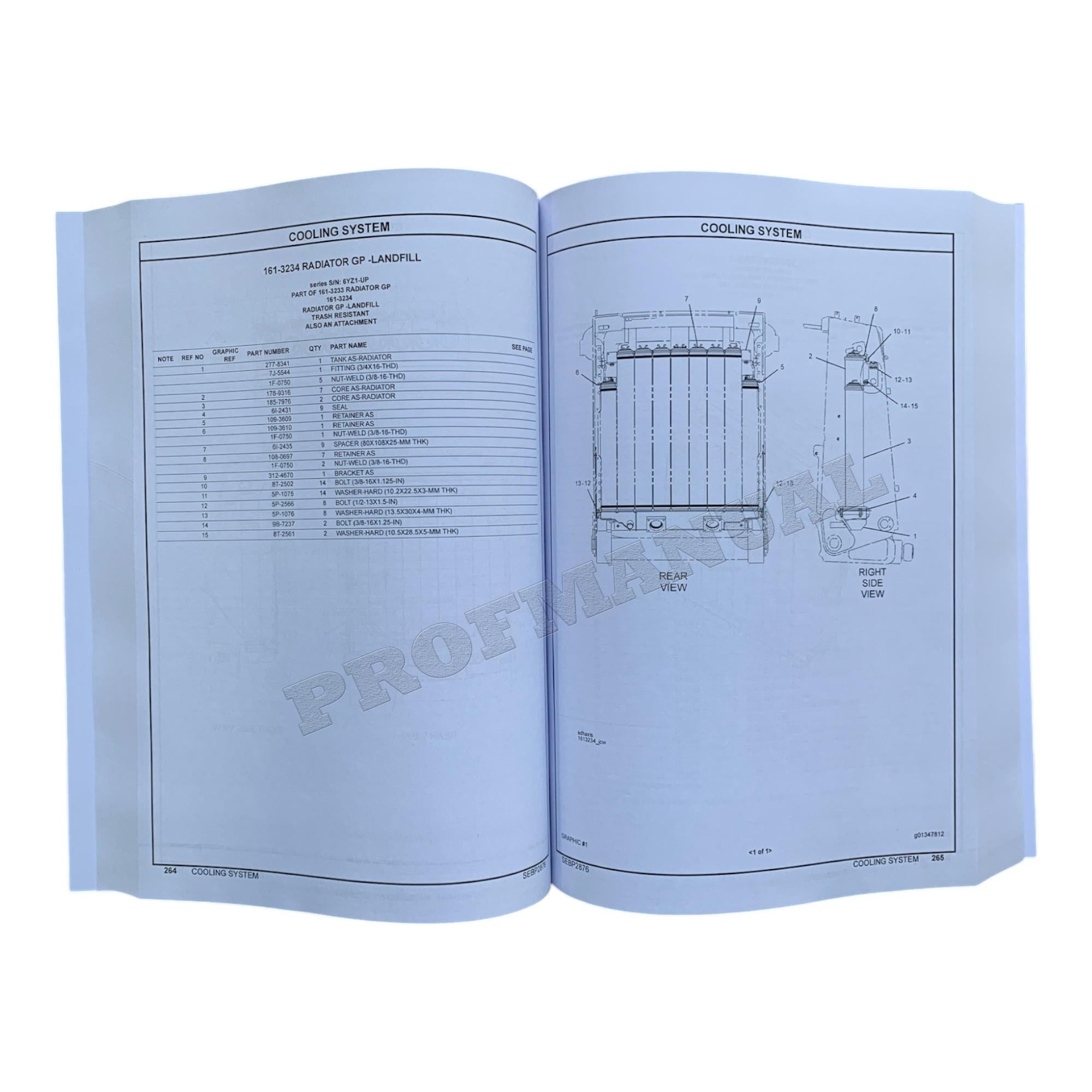 Caterpillar Cat D8R Series II Track Type Tractor Parts Catalog Manual SEBP2876