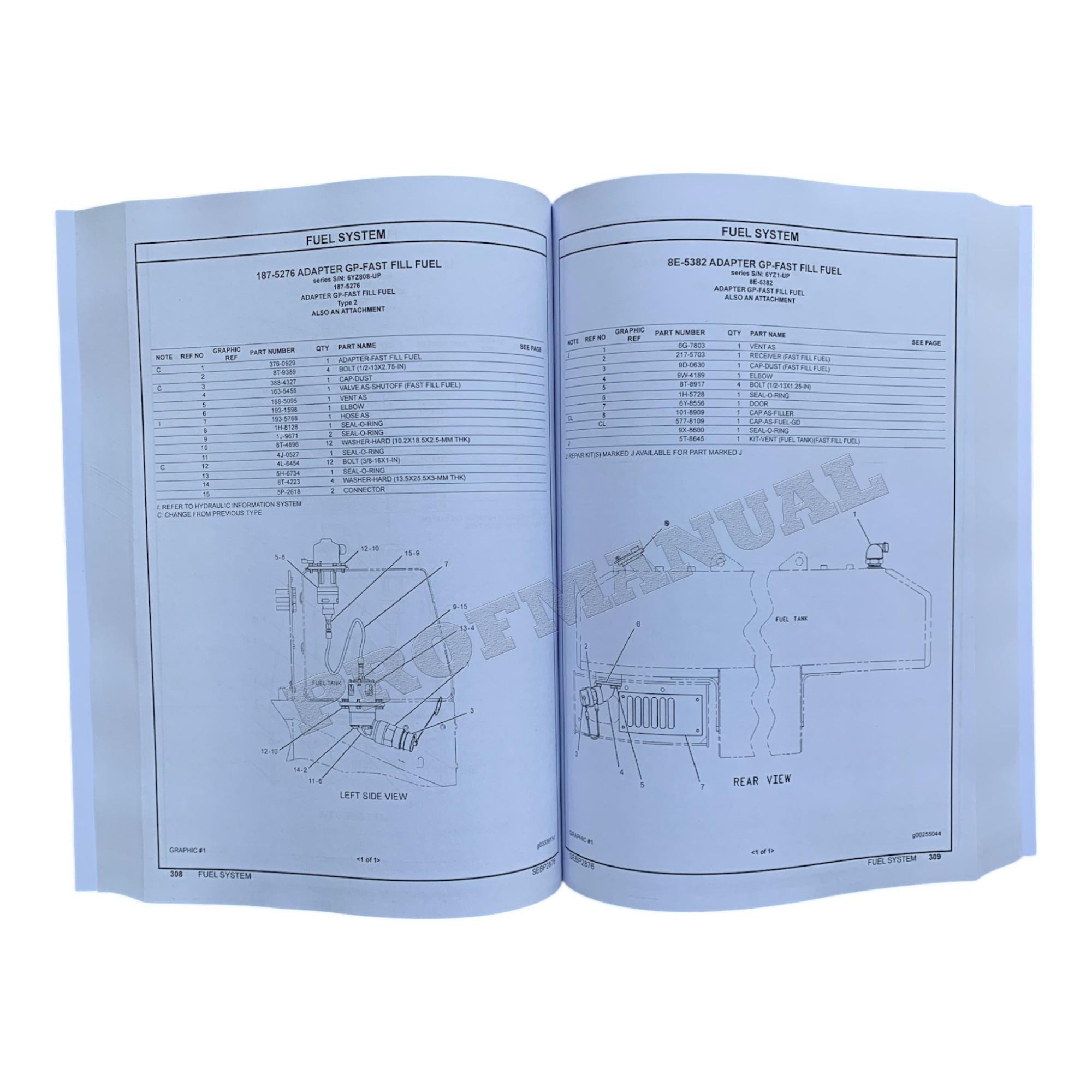 Caterpillar Cat D8R Series II Track Type Tractor Parts Catalog Manual SEBP2876