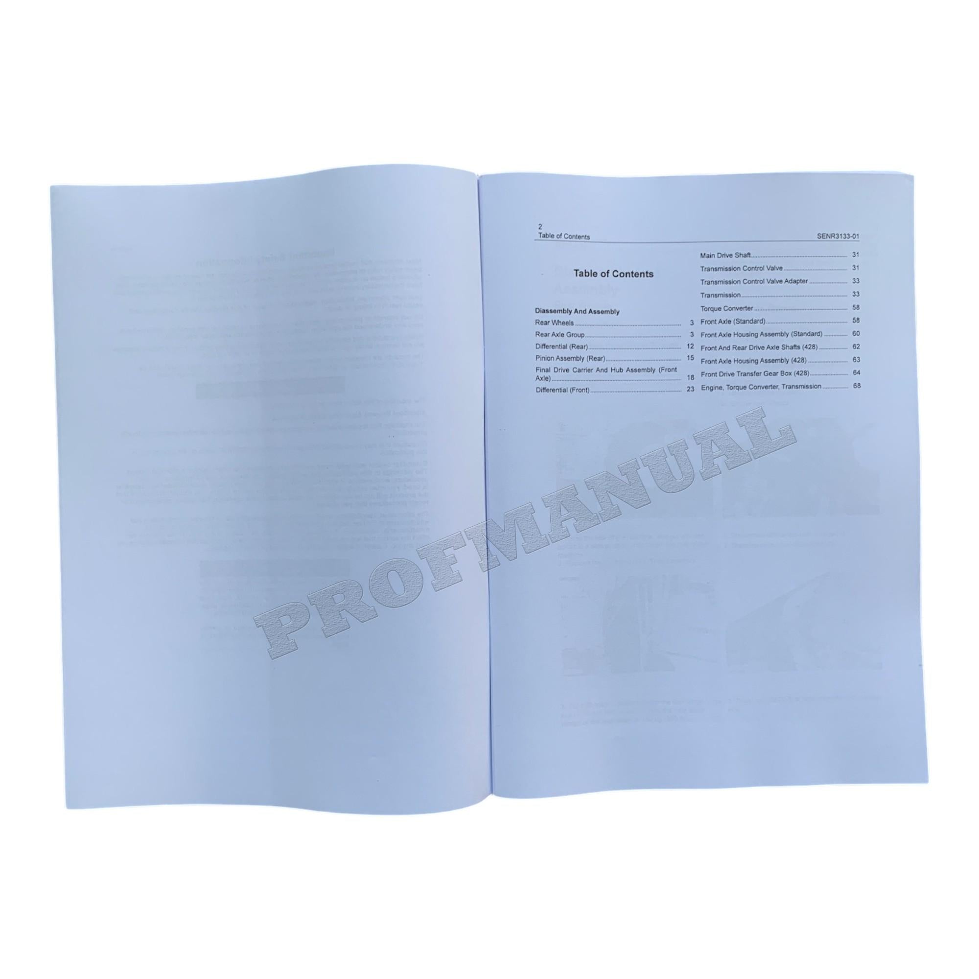 Caterpillar CAT BACKHOE Loader POWER TRAIN Manual Disassembly Assembly
