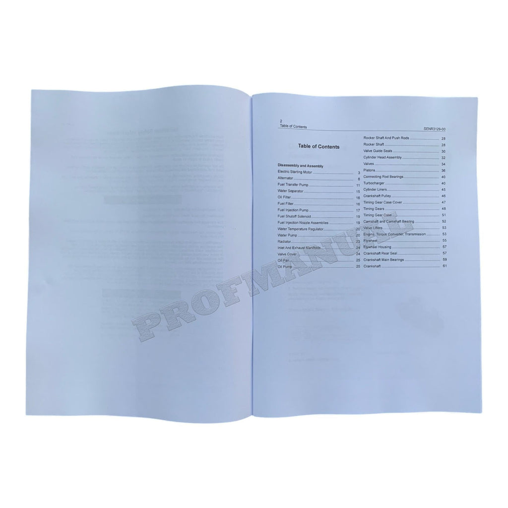 Caterpillar CAT BACKHOE LOADER ENGINE Manual Disassembly Assembly