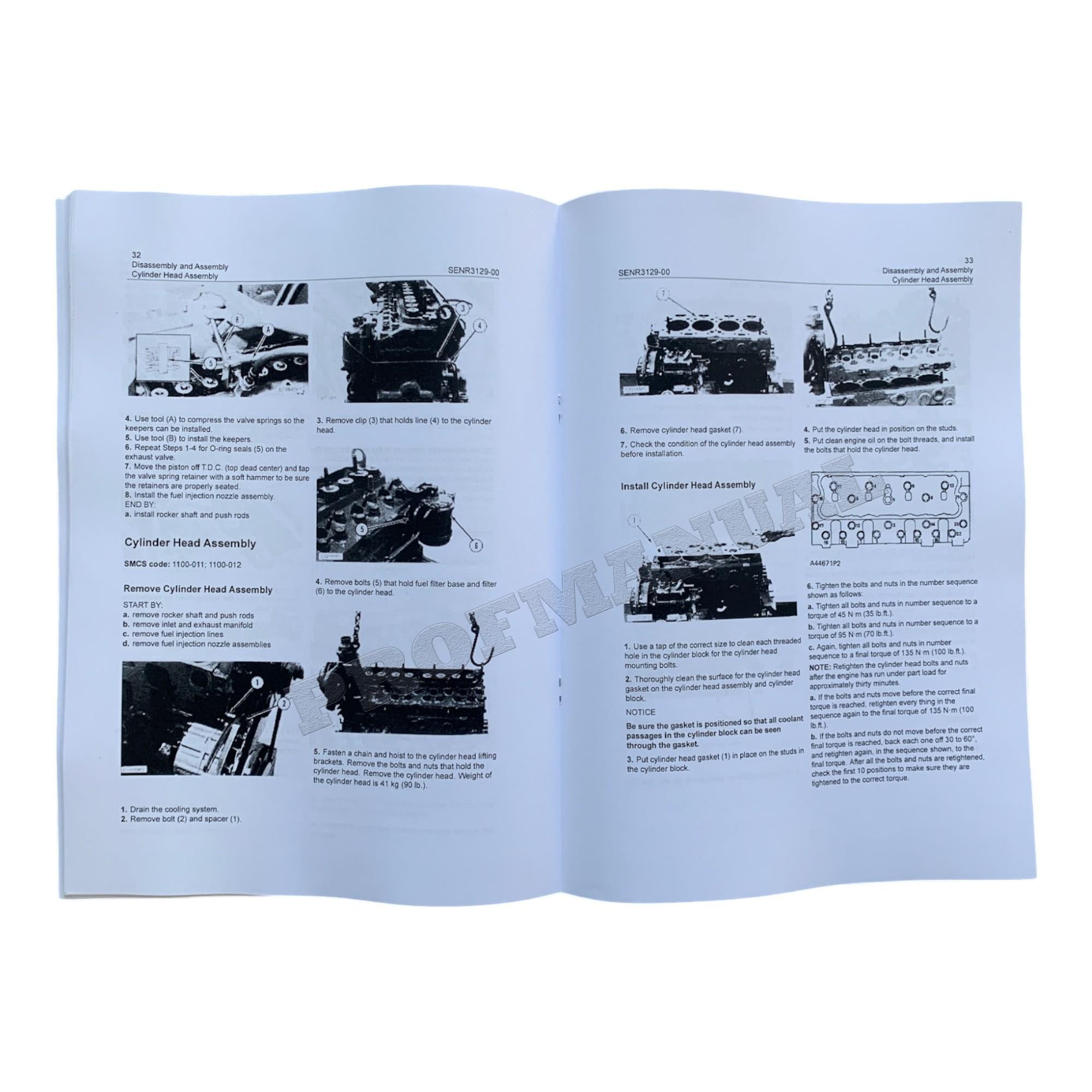 Caterpillar CAT BACKHOE LOADER ENGINE Manual Disassembly Assembly
