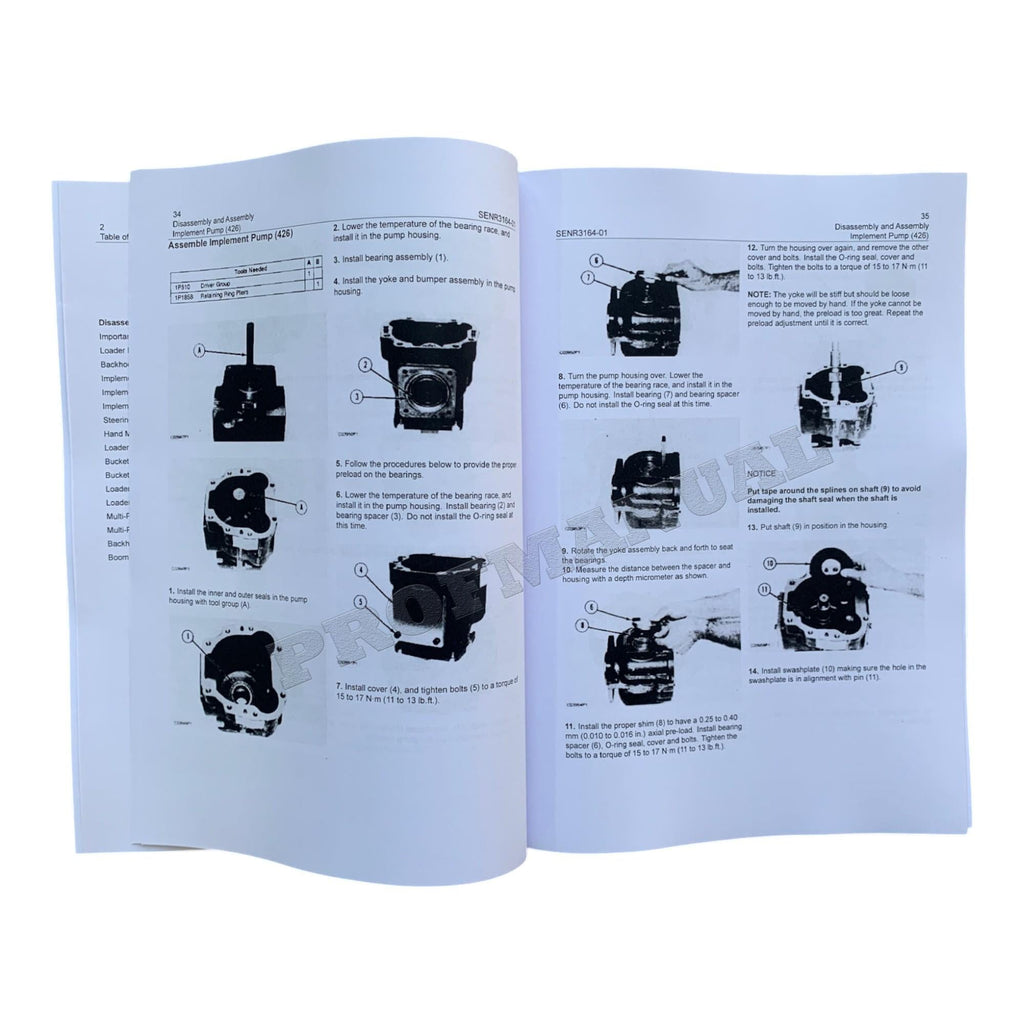 Caterpillar 416 426 436 428 438 BACKHOE LOADER VEHICLE Sys Manual Disassem Assem