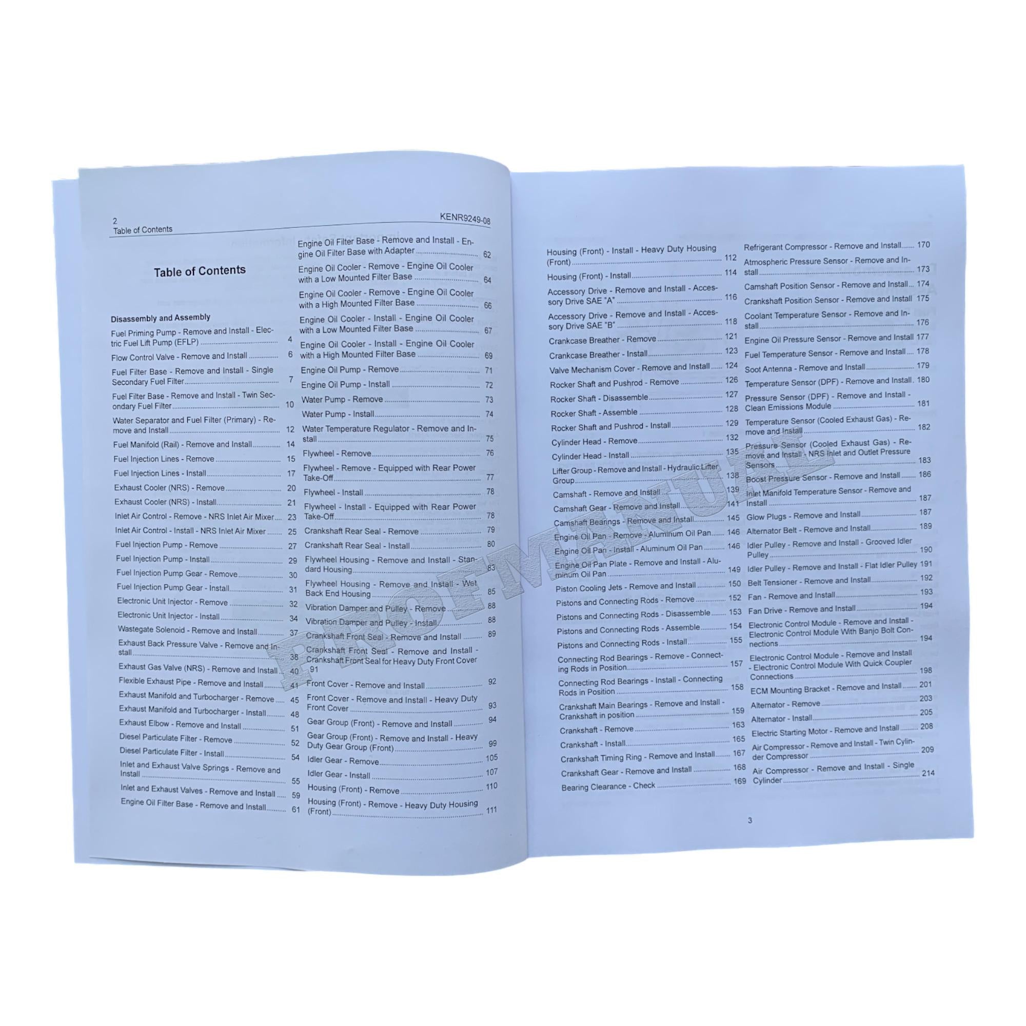 Caterpillar CAT C6.6 ENGINE Built Machine Manual Disassembly Assembly KENR9249