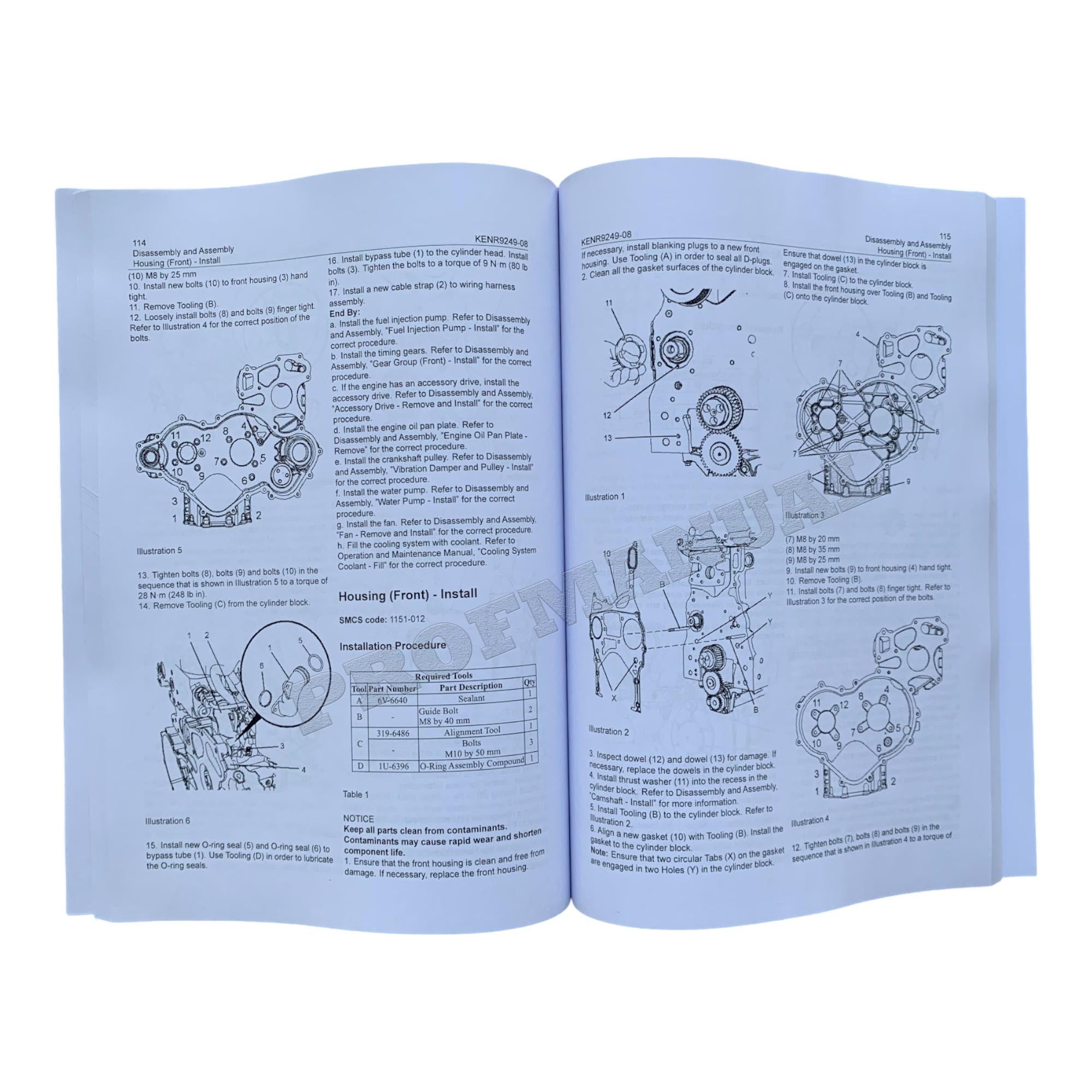Caterpillar CAT C6.6 ENGINE Built Machine Manual Disassembly Assembly KENR9249