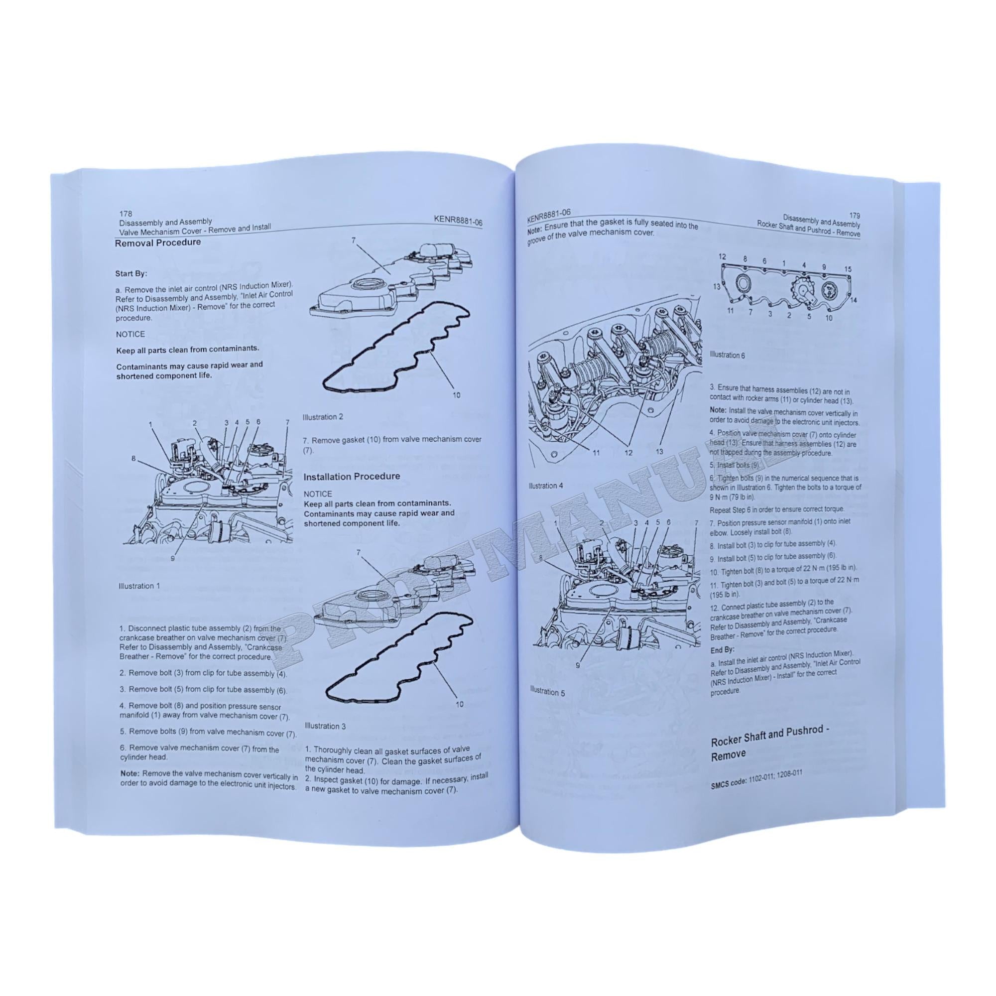 Caterpillar Cat C7.1 Engine Built Machine Disassembly Assembly Manual KENR8881