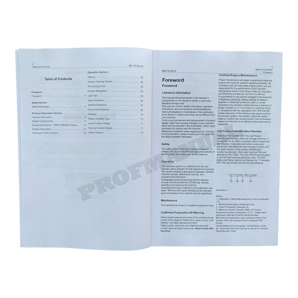 Manual de mantenimiento del operador de la motoniveladora Caterpillar GRADE 3D