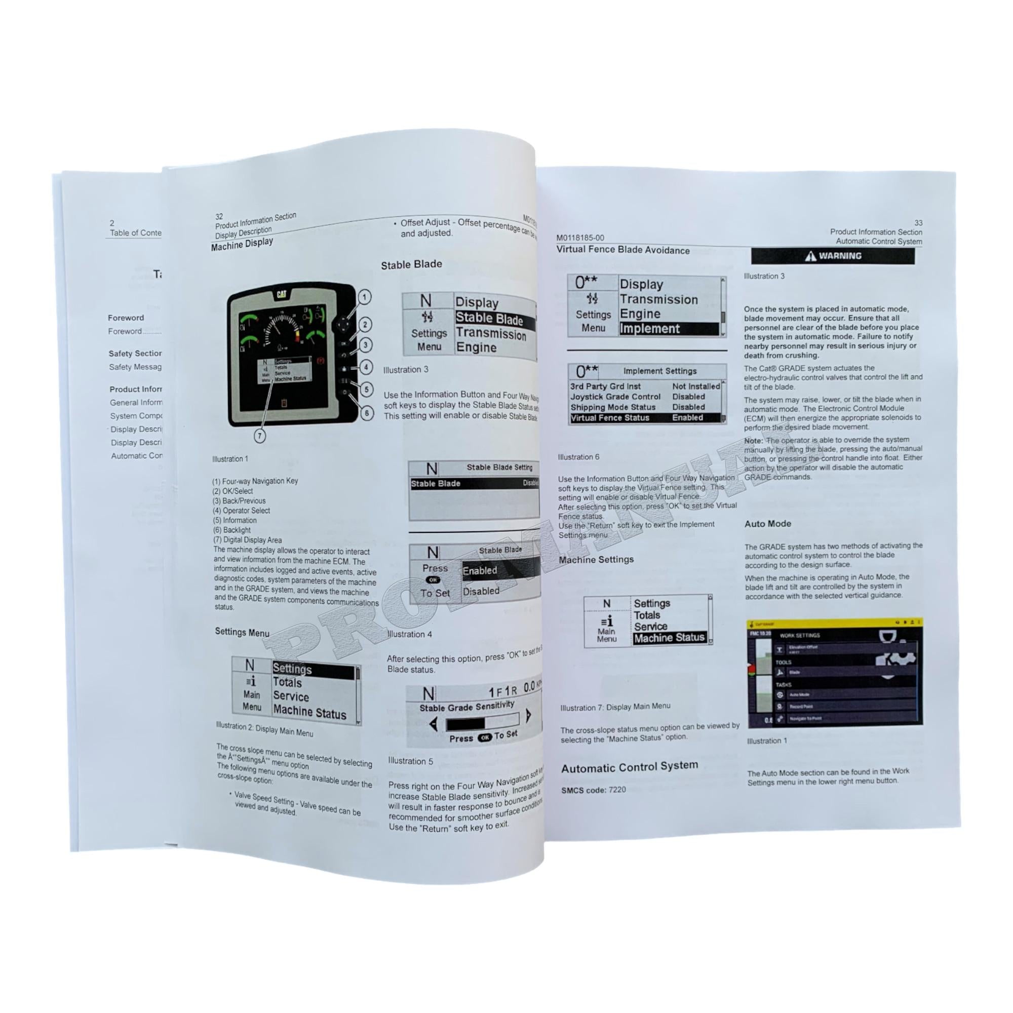 Manual de mantenimiento del operador de la motoniveladora Caterpillar GRADE 3D