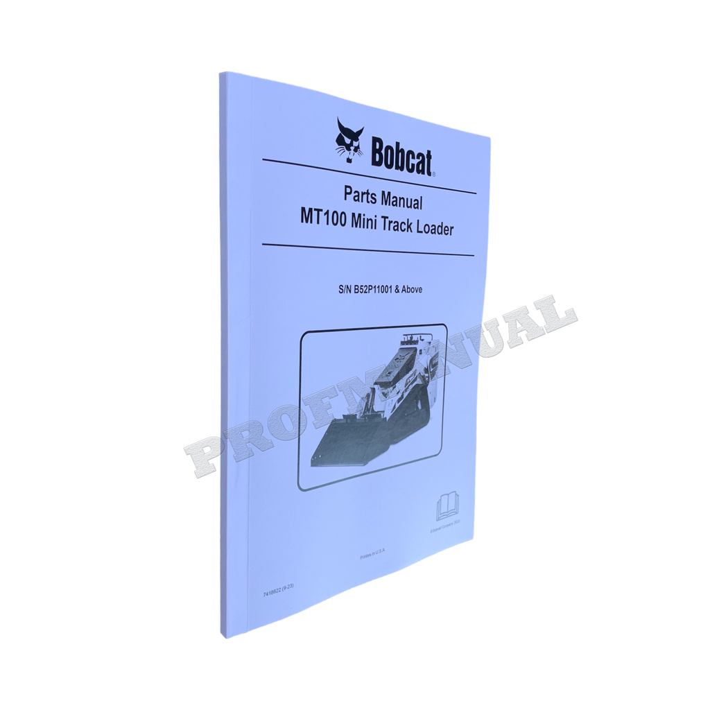 Bobcat MT100 Mini Track Loader Parts Catalog Manual