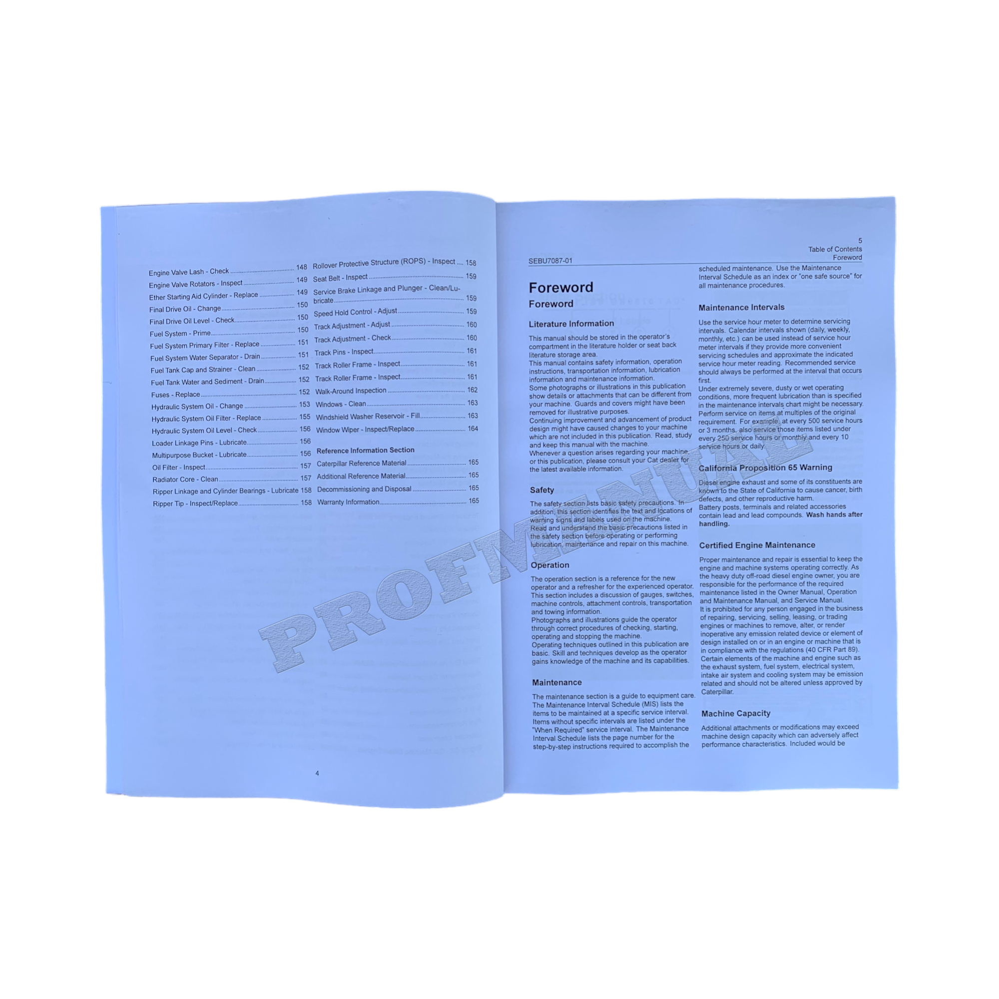 Manual de mantenimiento del operador del cargador de cadenas Caterpillar 933C 939C HYSTAT