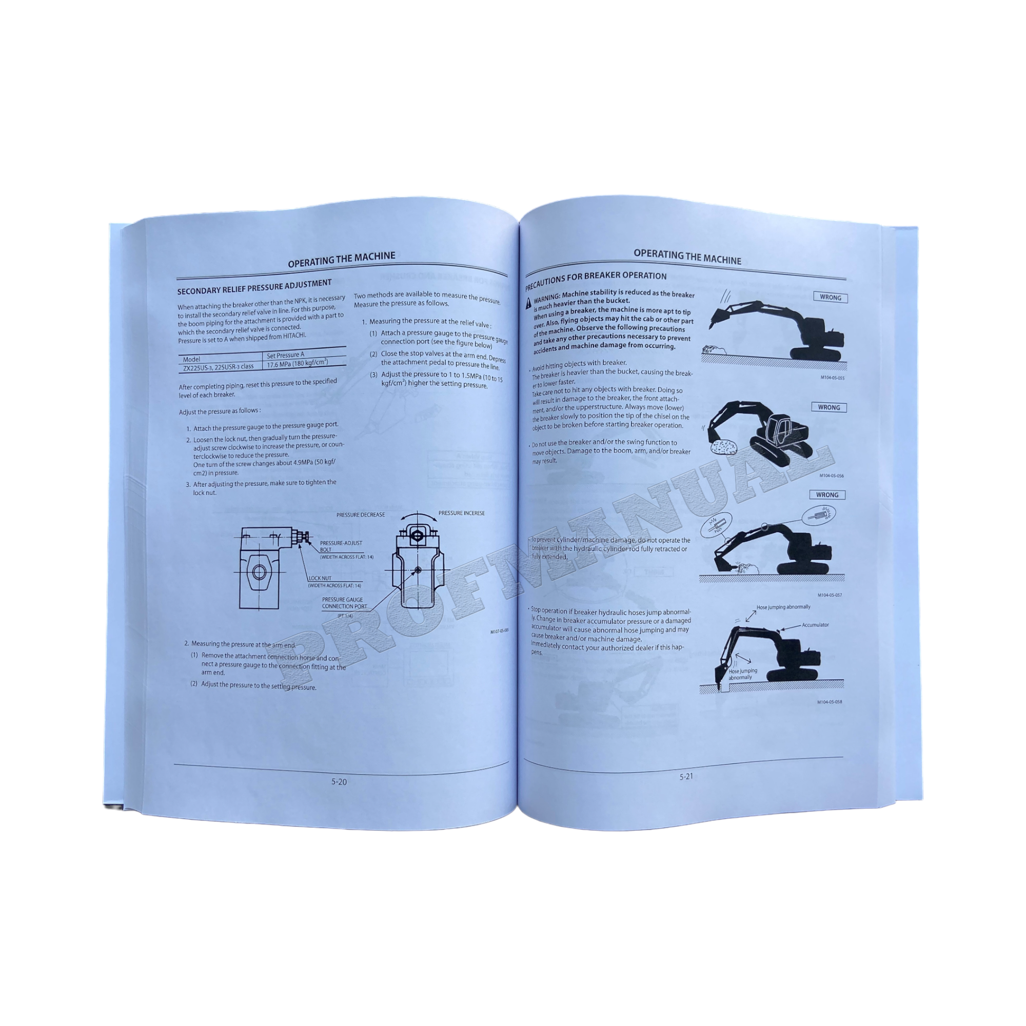 HITACHI ZAXIS ZX 225US-3 225USR-3 EXCAVATOR OPERATORS MANUAL