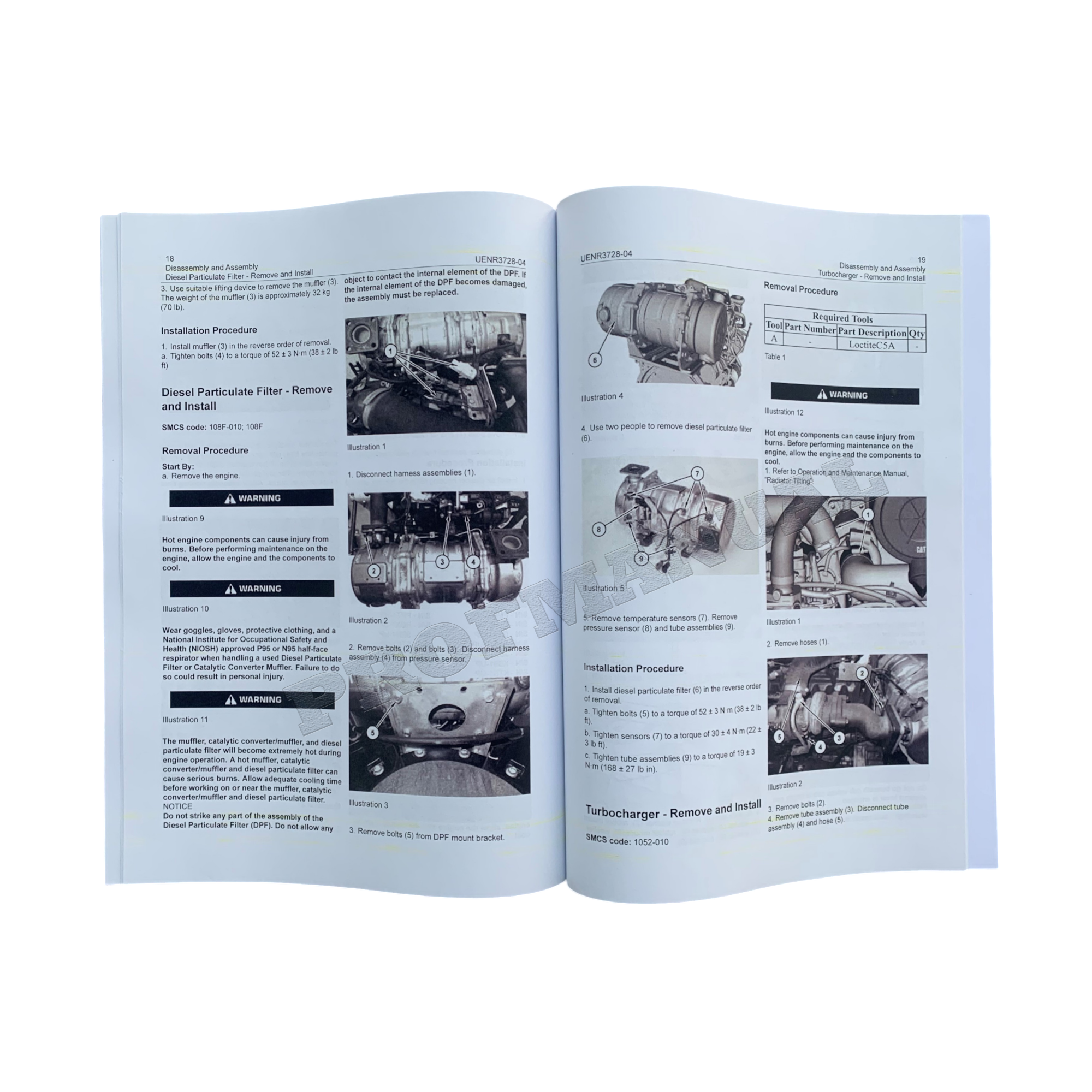 Manual de servicio del cargador Caterpillar 236D 242D 246D 262D Suministro del motor Desmontaje y montaje