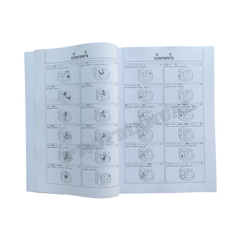 Manual del catálogo de piezas de la excavadora Hitachi EX135UR-5 EX135US-5 EX140US-5