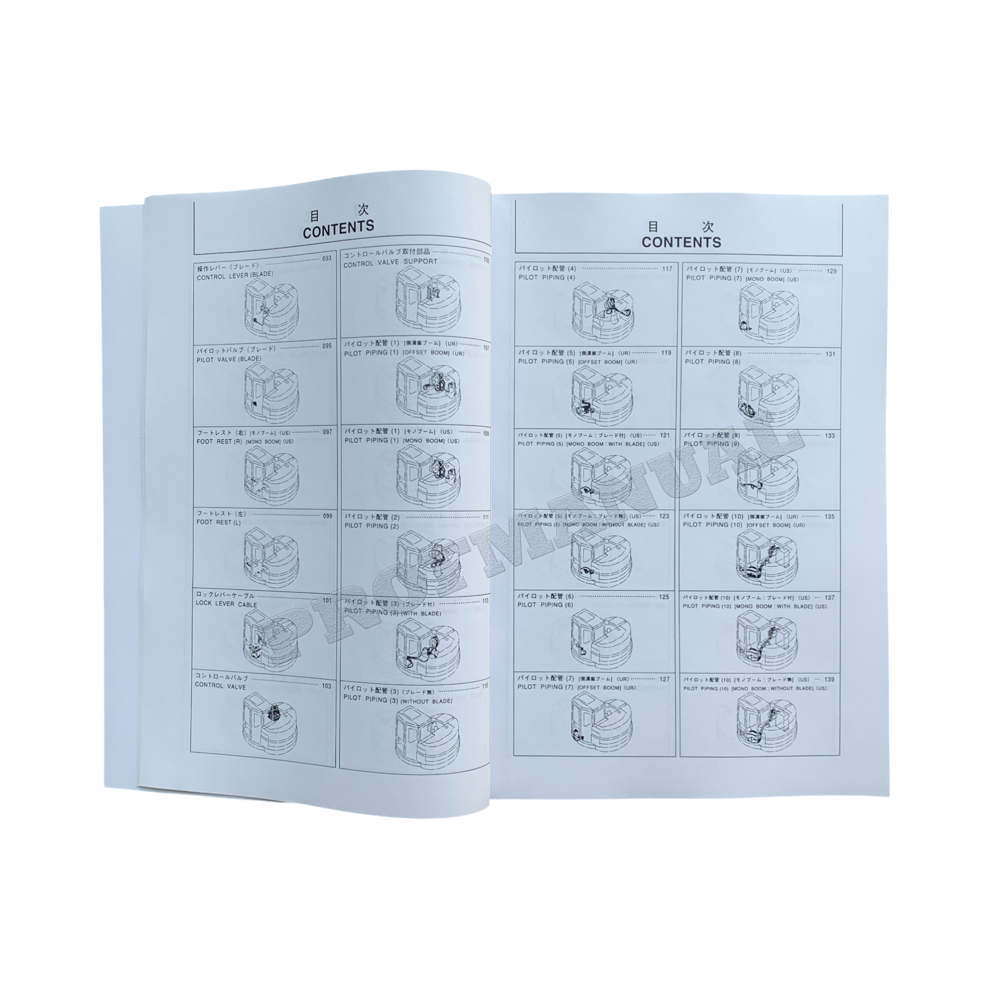 Manual del catálogo de piezas de la excavadora Hitachi EX135UR-5 EX135US-5 EX140US-5