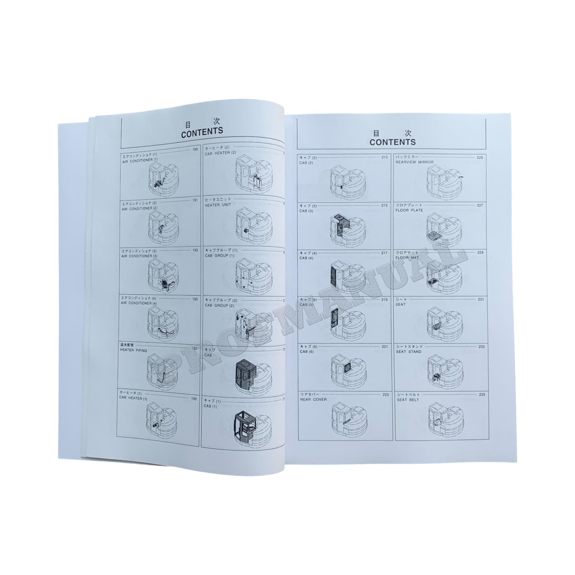 Manual del catálogo de piezas de la excavadora Hitachi EX135UR-5 EX135US-5 EX140US-5