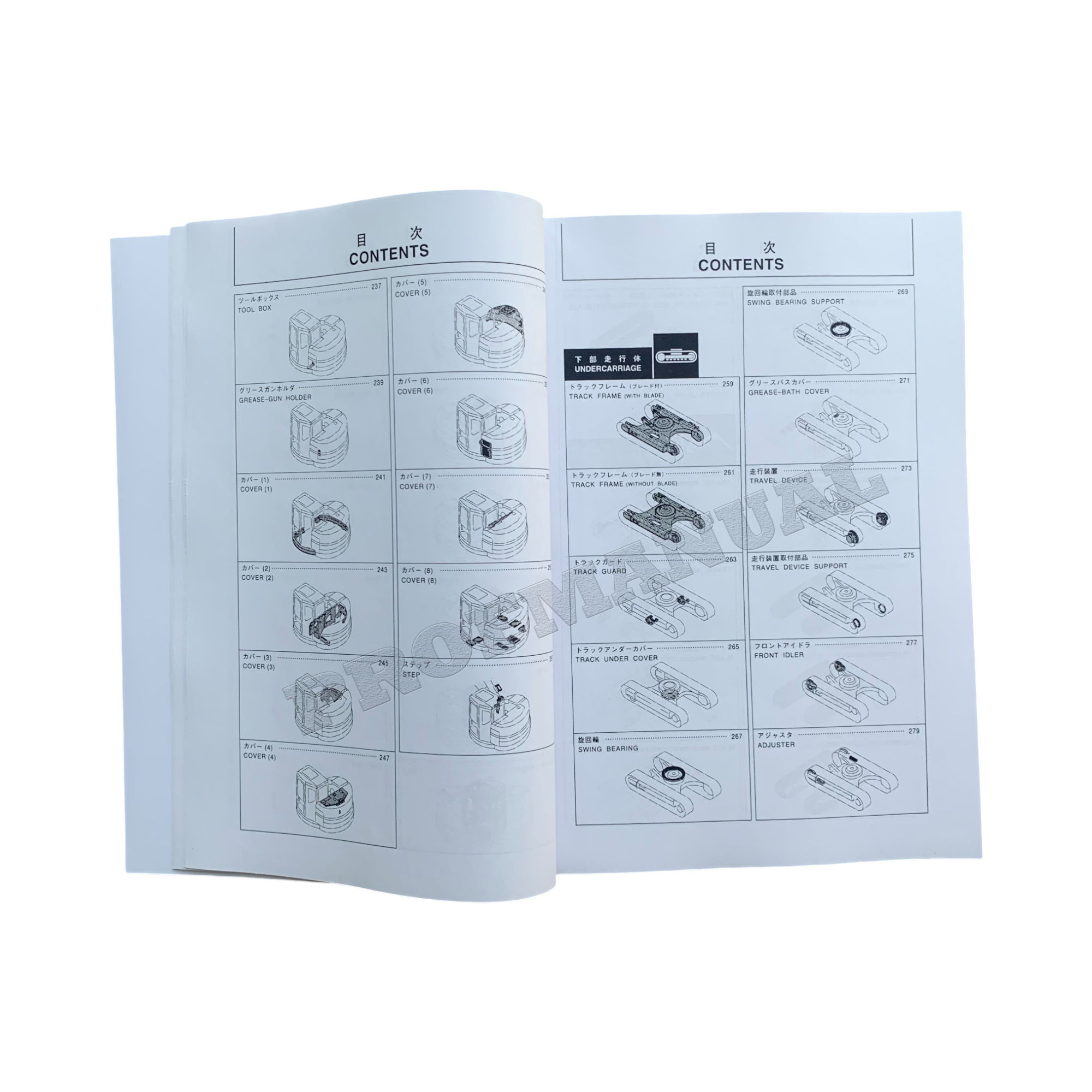 Manual del catálogo de piezas de la excavadora Hitachi EX135UR-5 EX135US-5 EX140US-5