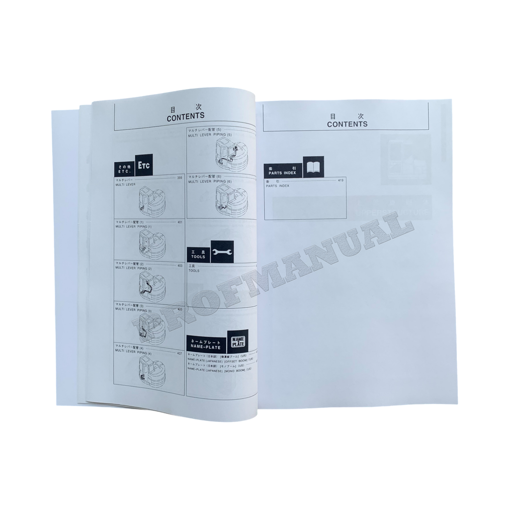 Manual del catálogo de piezas de la excavadora Hitachi EX135UR-5 EX135US-5 EX140US-5