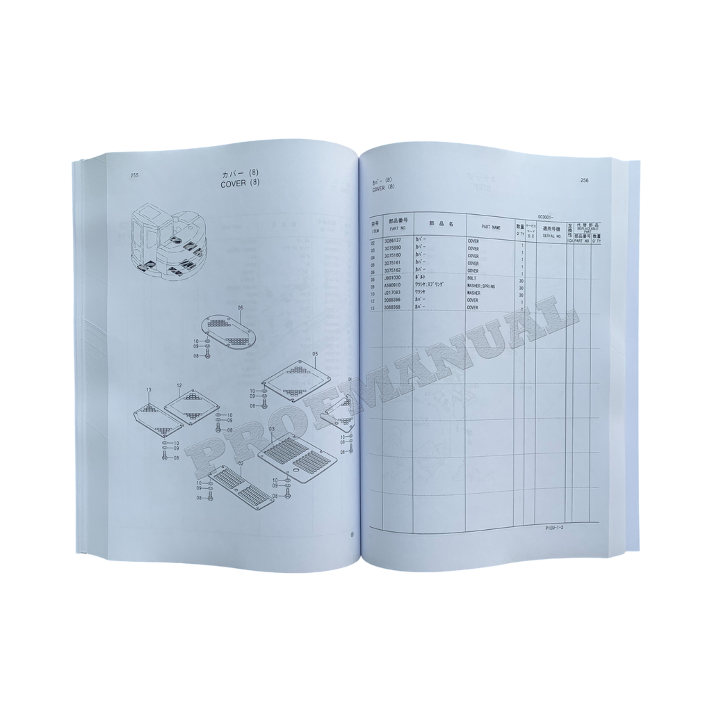 Manual del catálogo de piezas de la excavadora Hitachi EX135UR-5 EX135US-5 EX140US-5