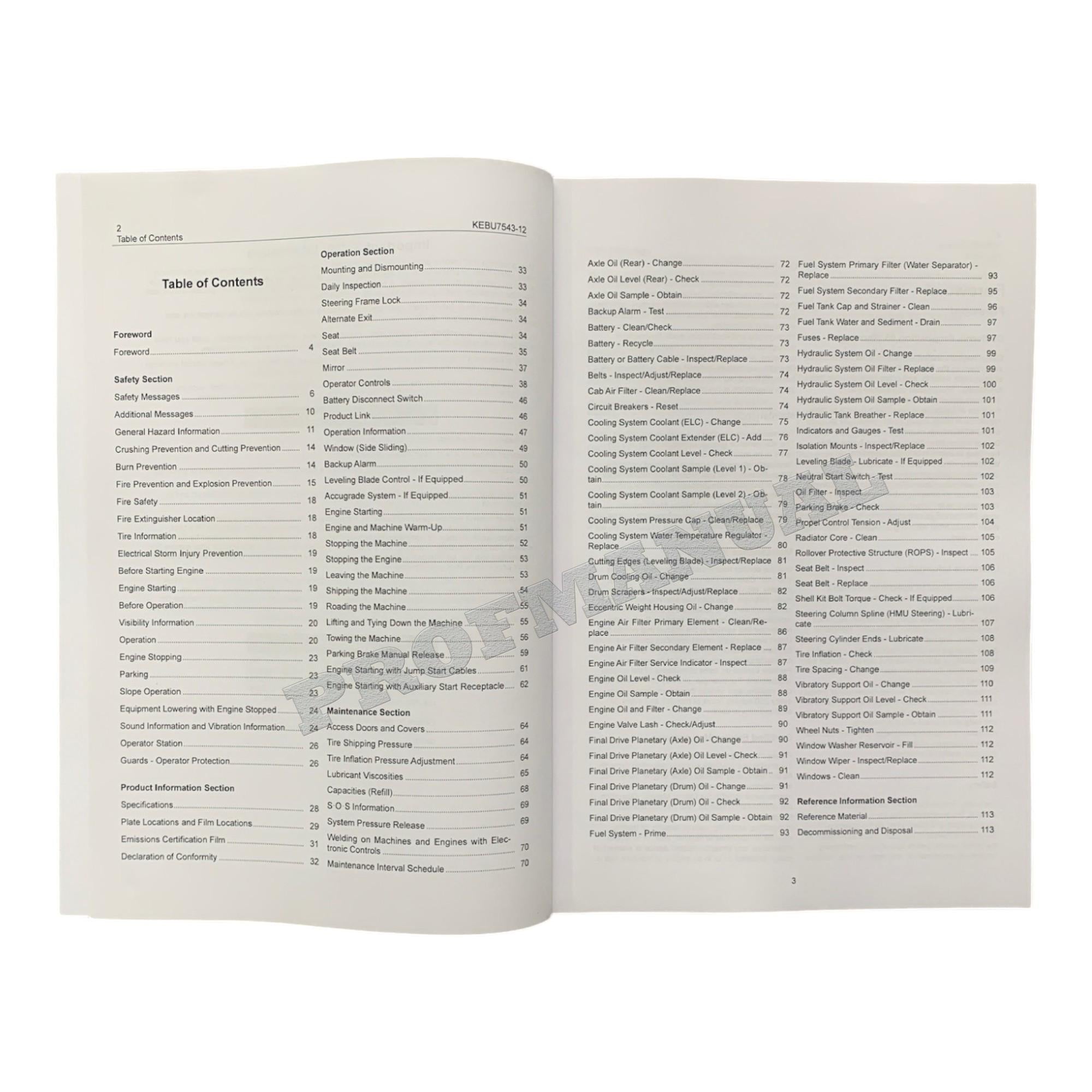 Manual de mantenimiento del operador del compactador vibratorio Caterpillar CP56 CP64 CP74 CP76