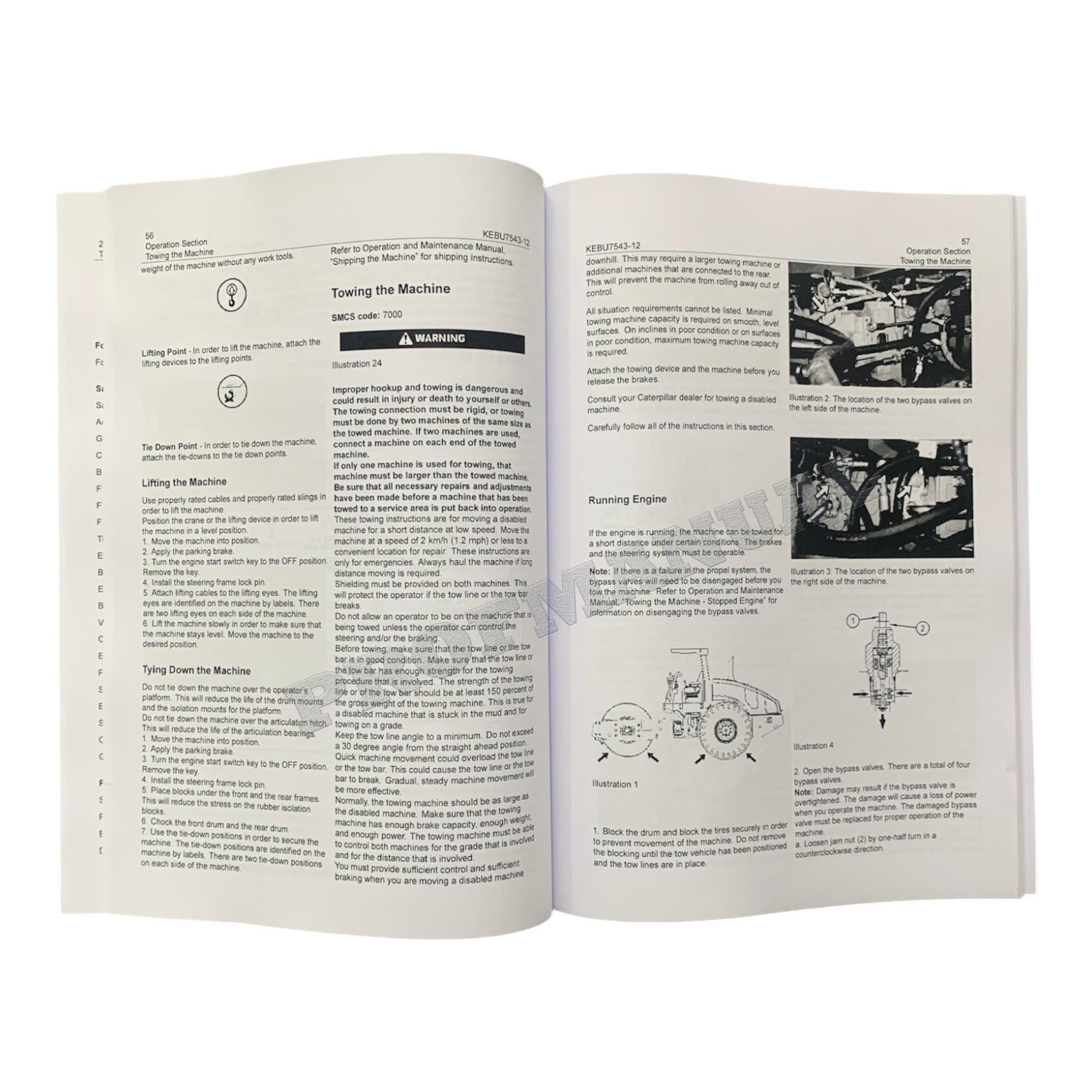 Manual de mantenimiento del operador del compactador vibratorio Caterpillar CP56 CP64 CP74 CP76