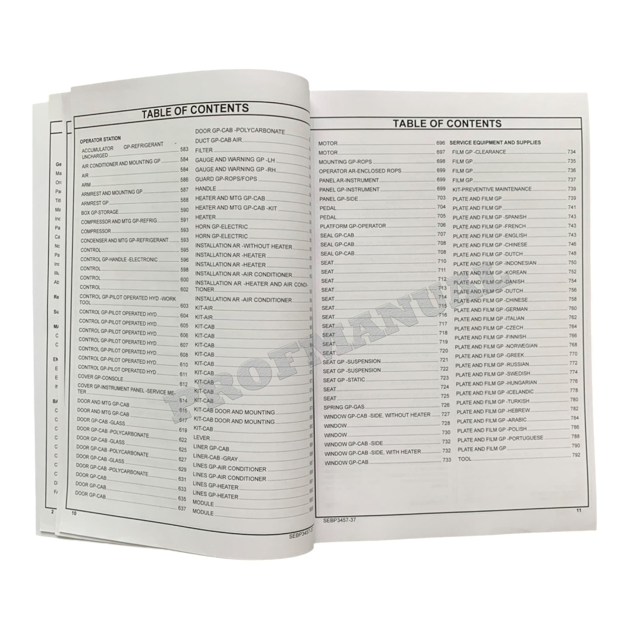 Caterpillar Cat 247 257 Multi Terrain Loader Parts Catalog Manual SN CMM1-UP 3NW1-Up
