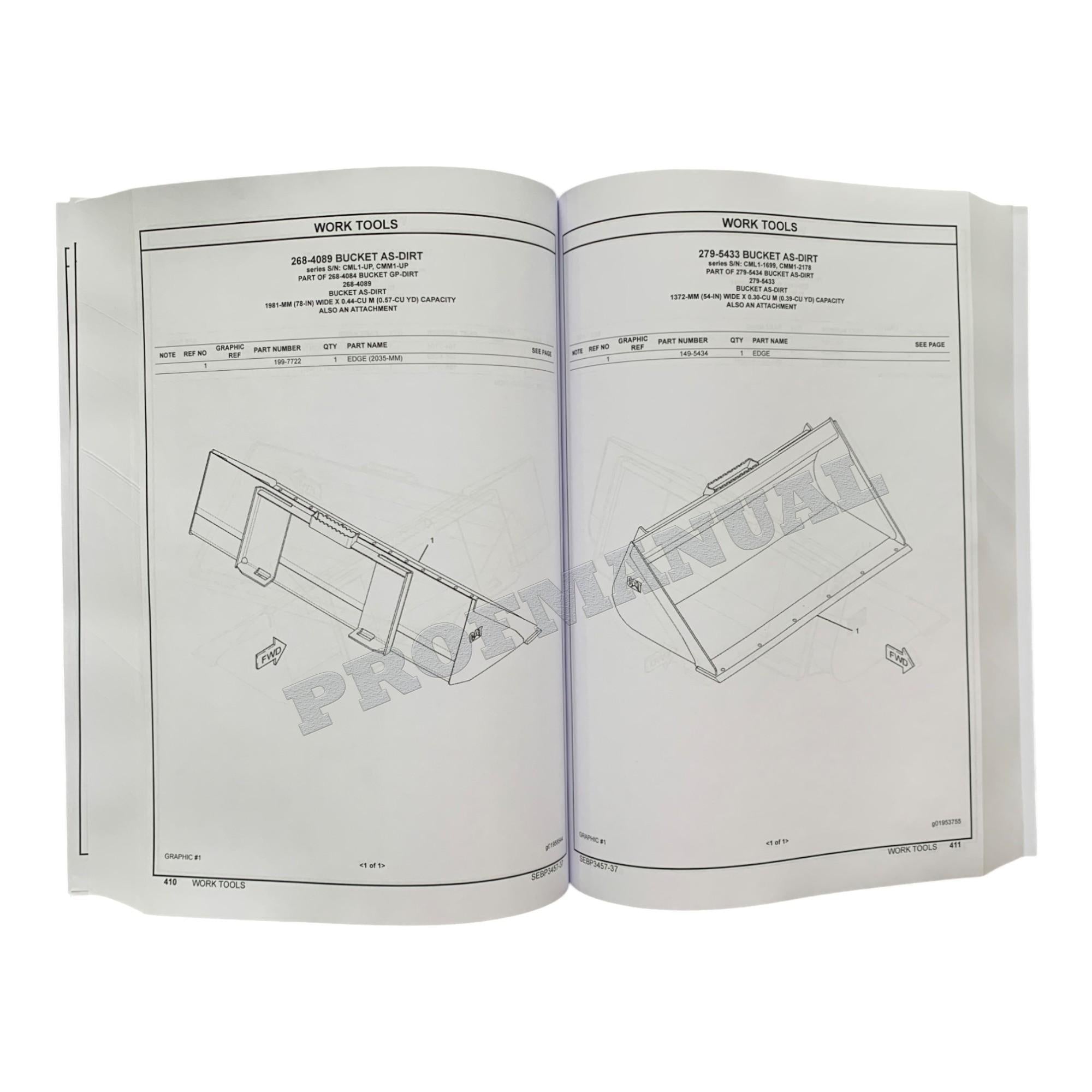 Caterpillar Cat 247 257 Multi Terrain Loader Parts Catalog Manual SN CMM1-UP 3NW1-Up