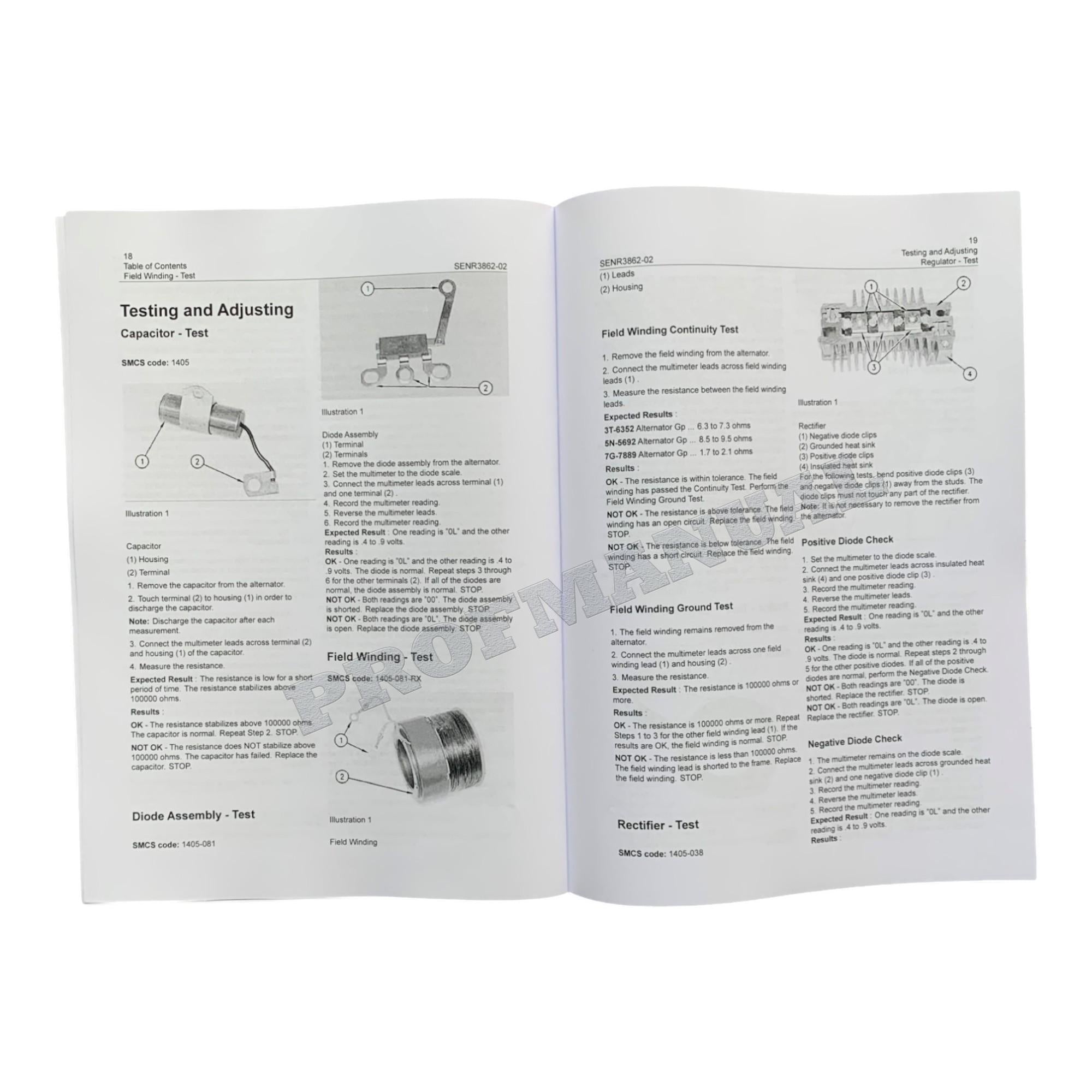 Caterpillar CAT Alternator Delco 27SI Manual Disassembly Assembly