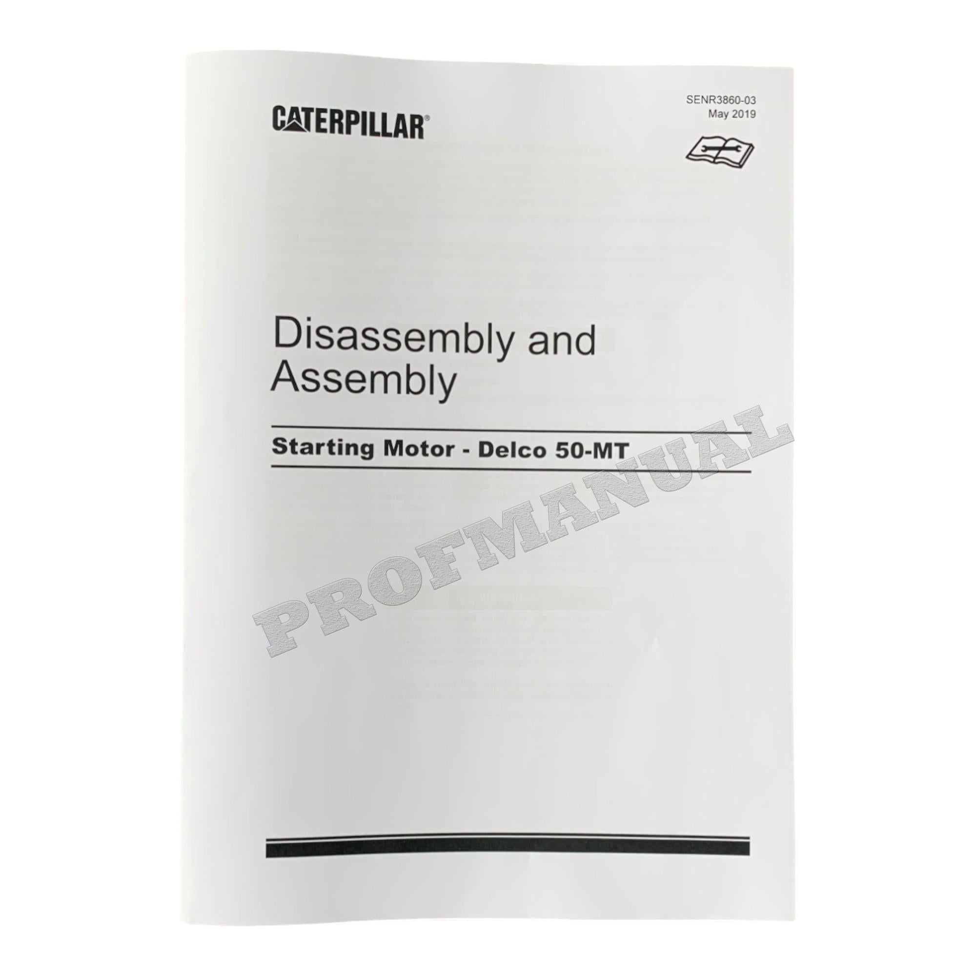 Caterpillar Cat Starting Motor Delco 50-MT Disassembly Assembly Service Manual